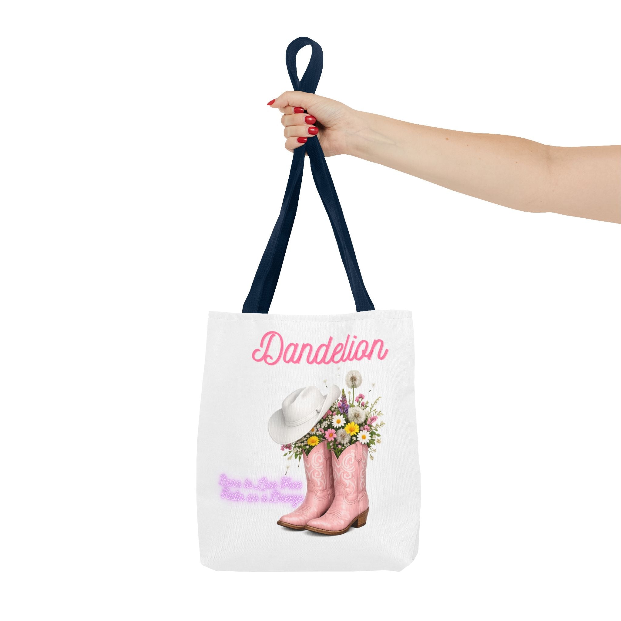 Dandelion Cowboy Boots Tote Bag – Floral Western Canvas Tote