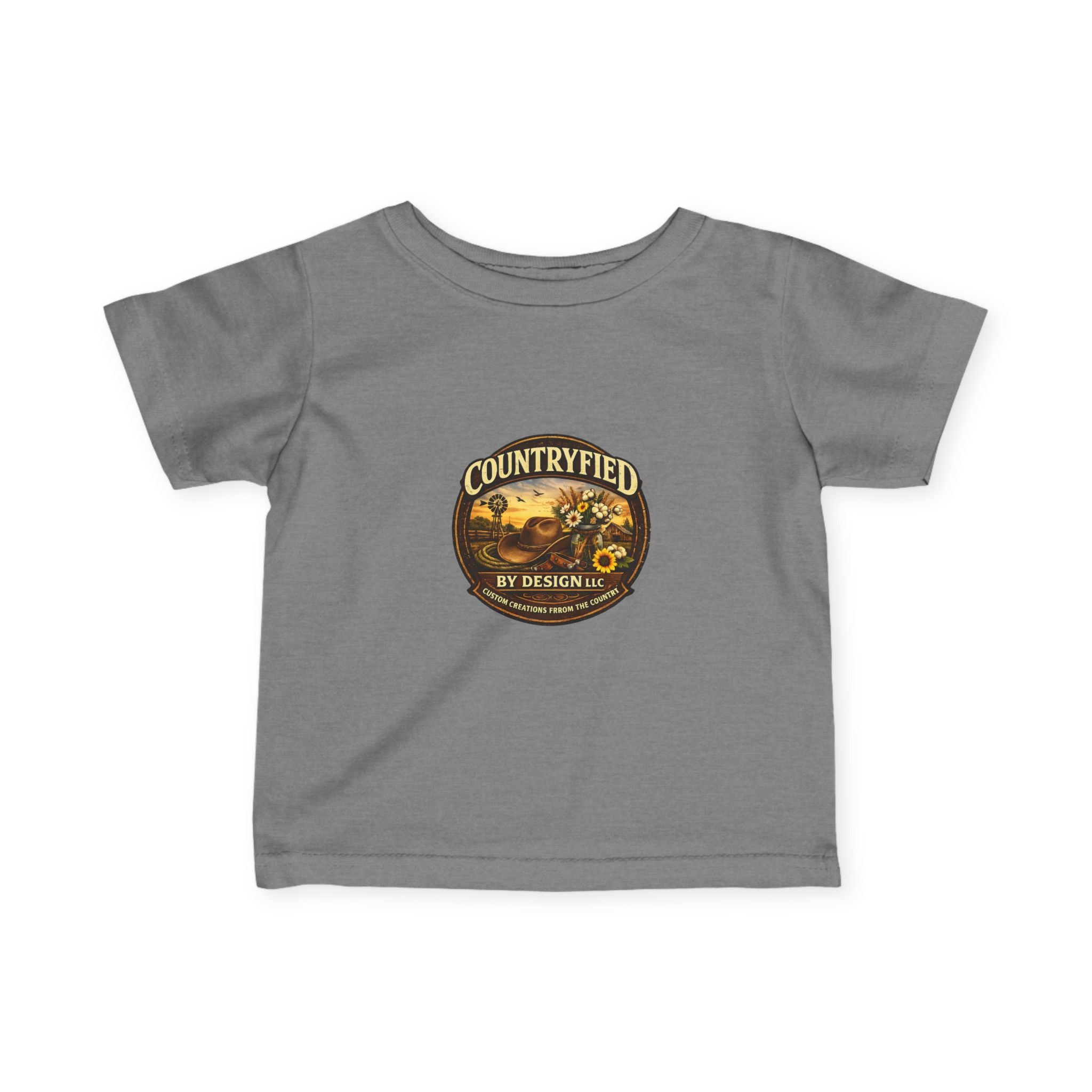 Infant Tee - "Countryfied" Vintage Farm Logo Baby Shirt