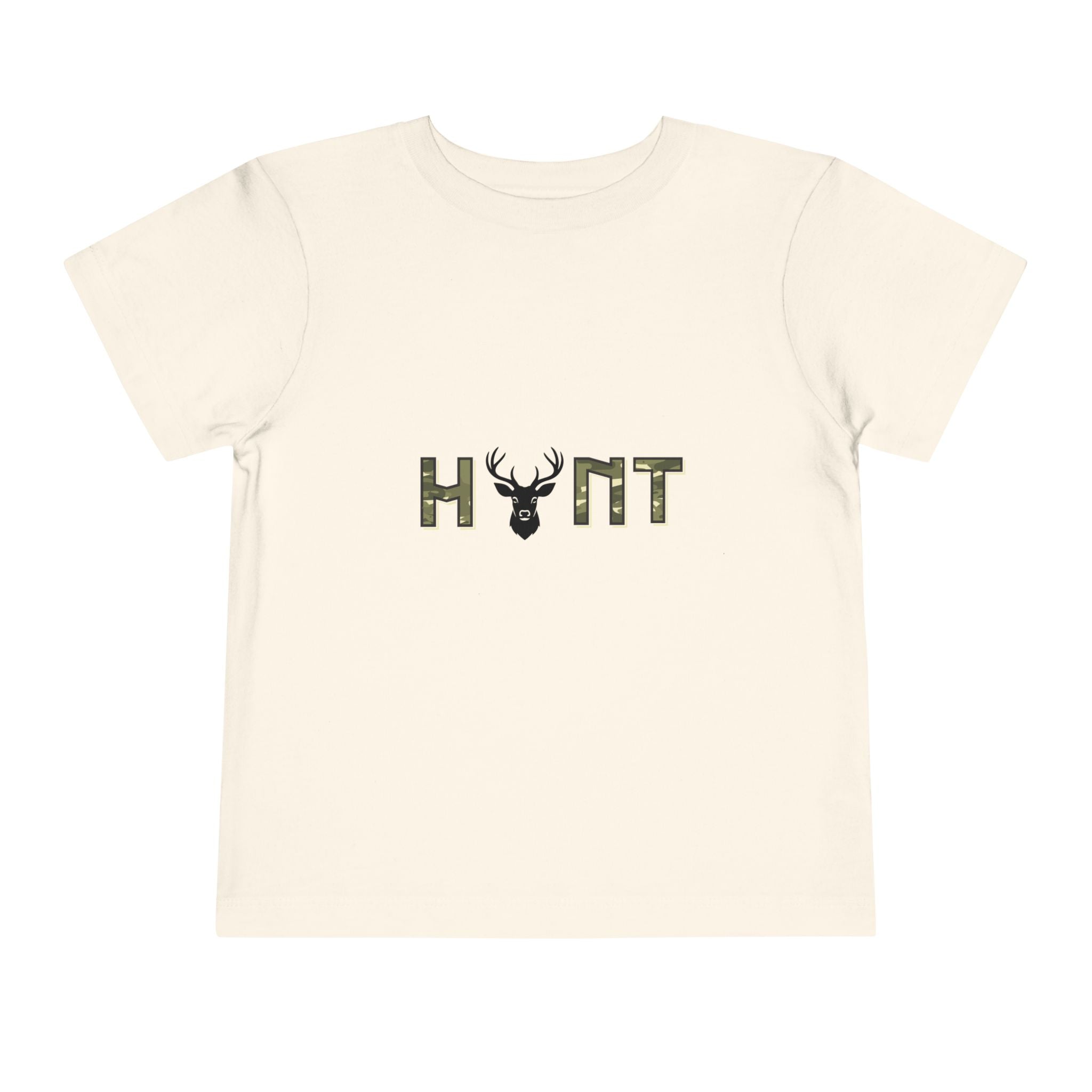 Toddler Tee — 'HUNT' Camo Deer Graphic