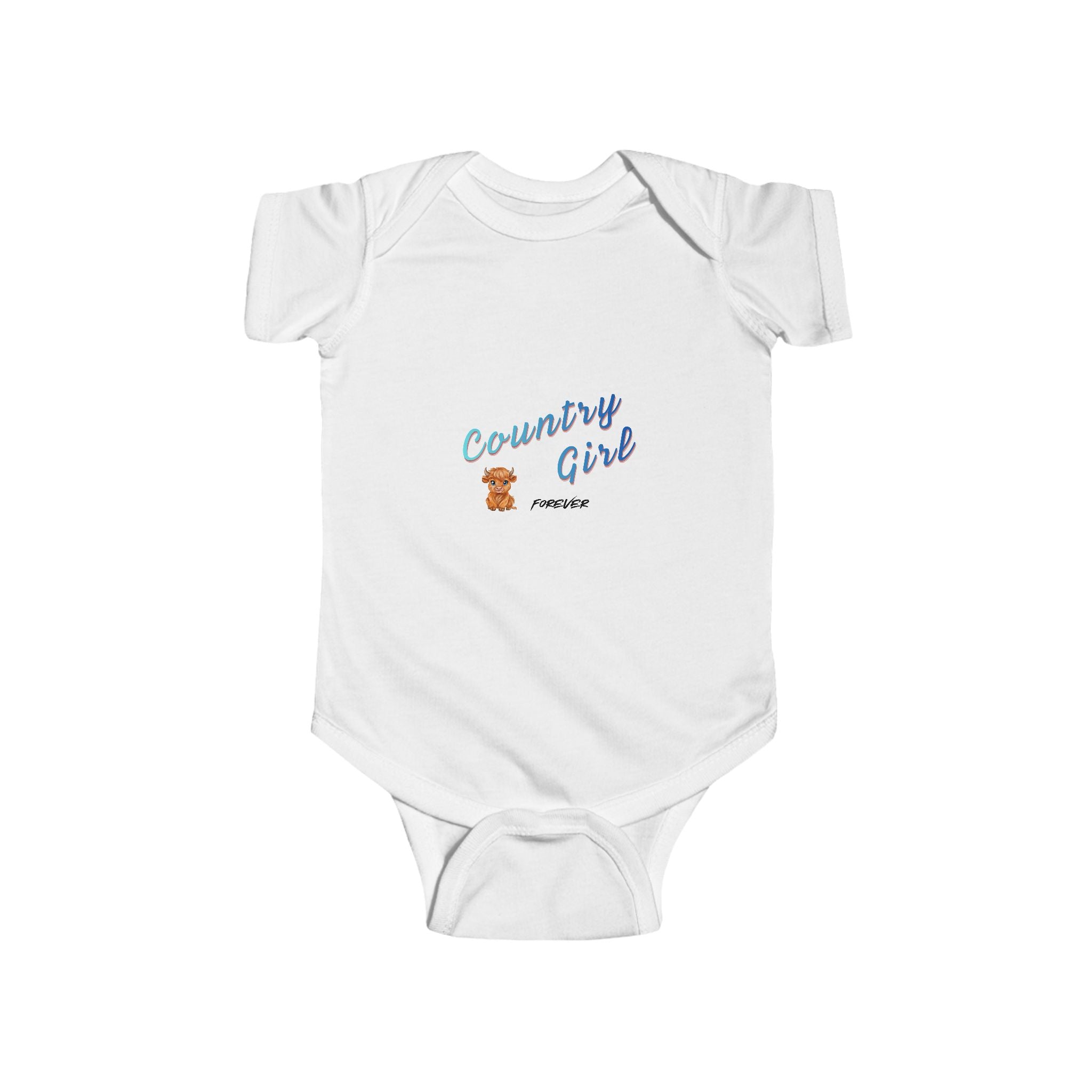 Country Girl Infant Bodysuit - Cute Teddy Bear Baby Onesie