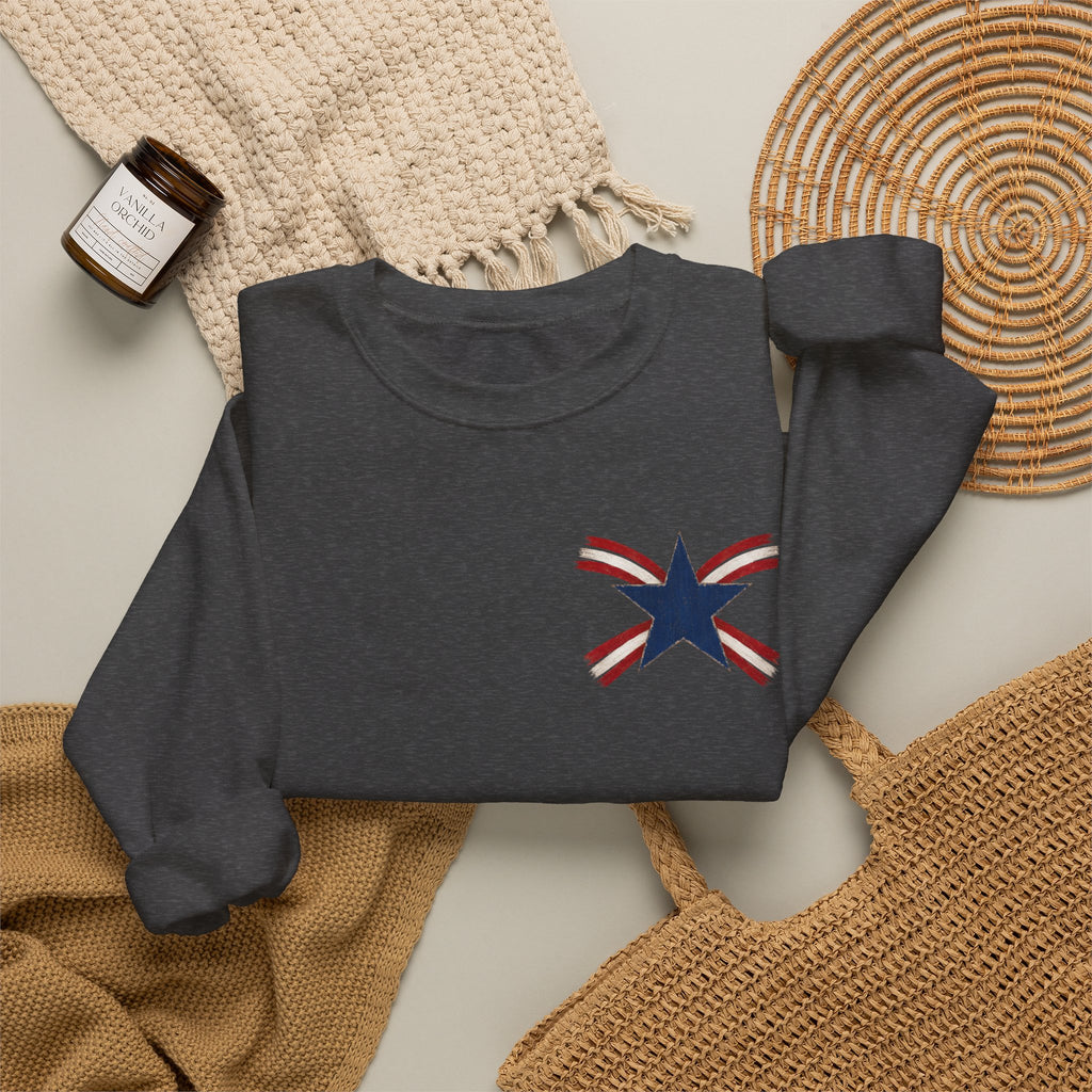 Crewneck Sweatshirt — "Celebrating 250 Years" Patriotic Eagle & Flag Design