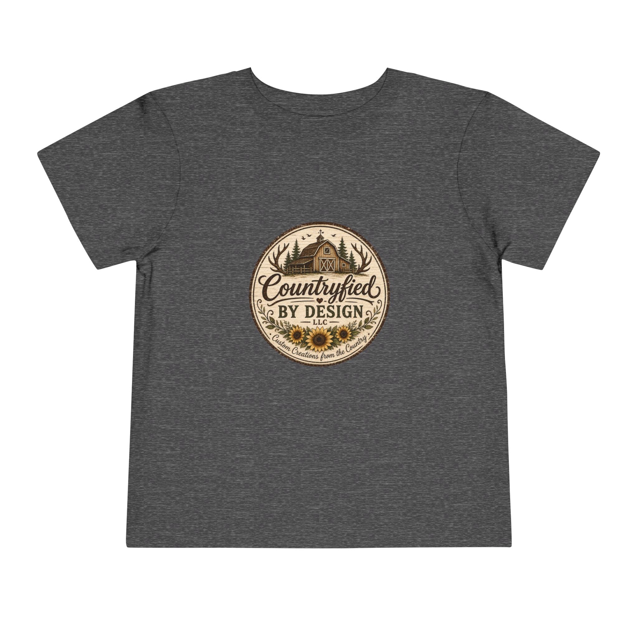 Toddler Tee — “Countryfied by Design” Rustic Farmhouse Graphic