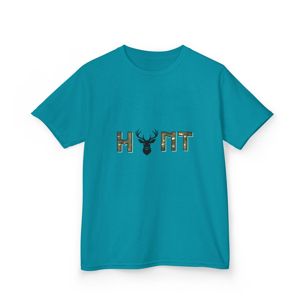 Kids 'Hunt' Deer Camo T‑Shirt — Youth Hunting Tee