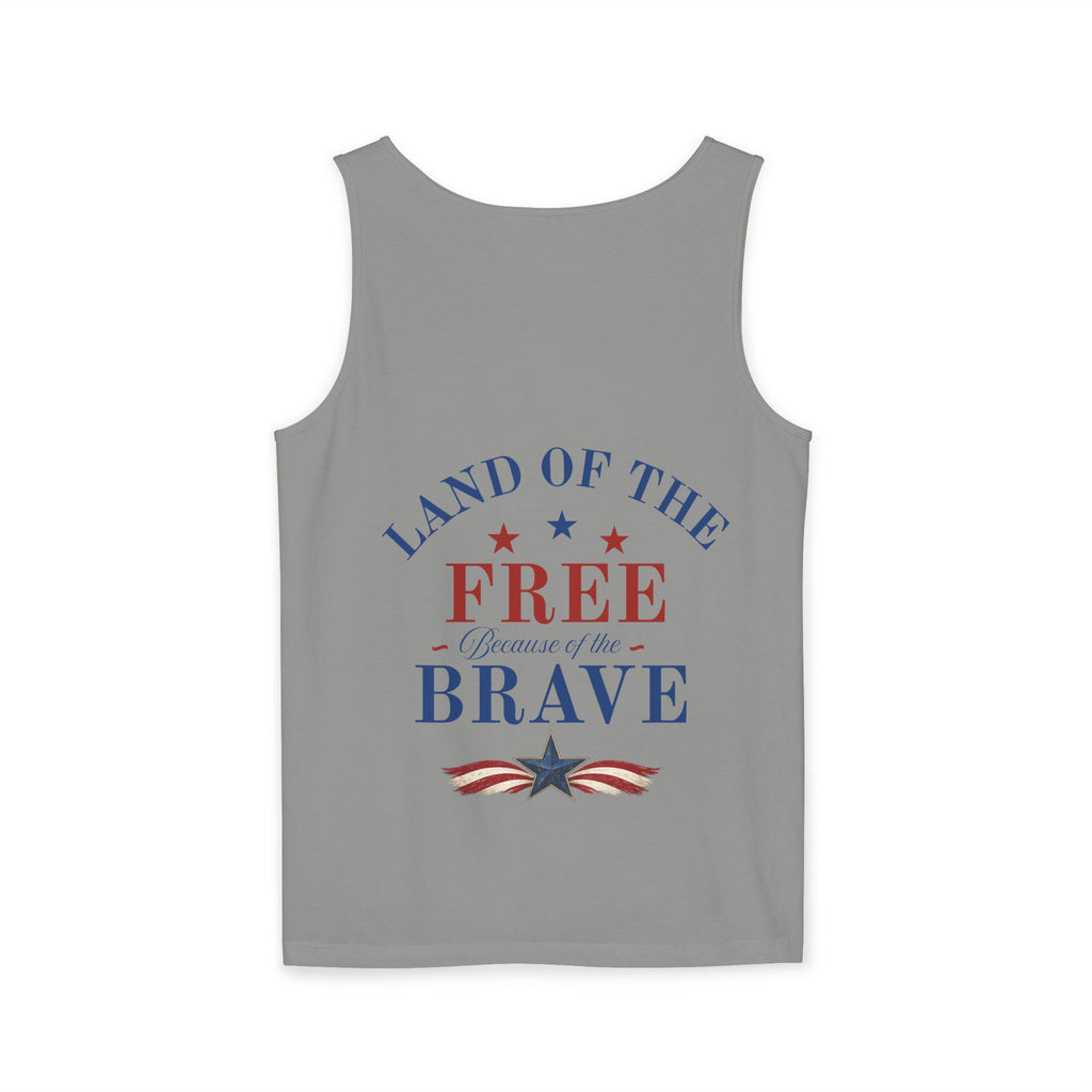 Patriotic Tank Top – "Red, White and Country" Vintage Truck | "Land of the Free" 4th of July Tank