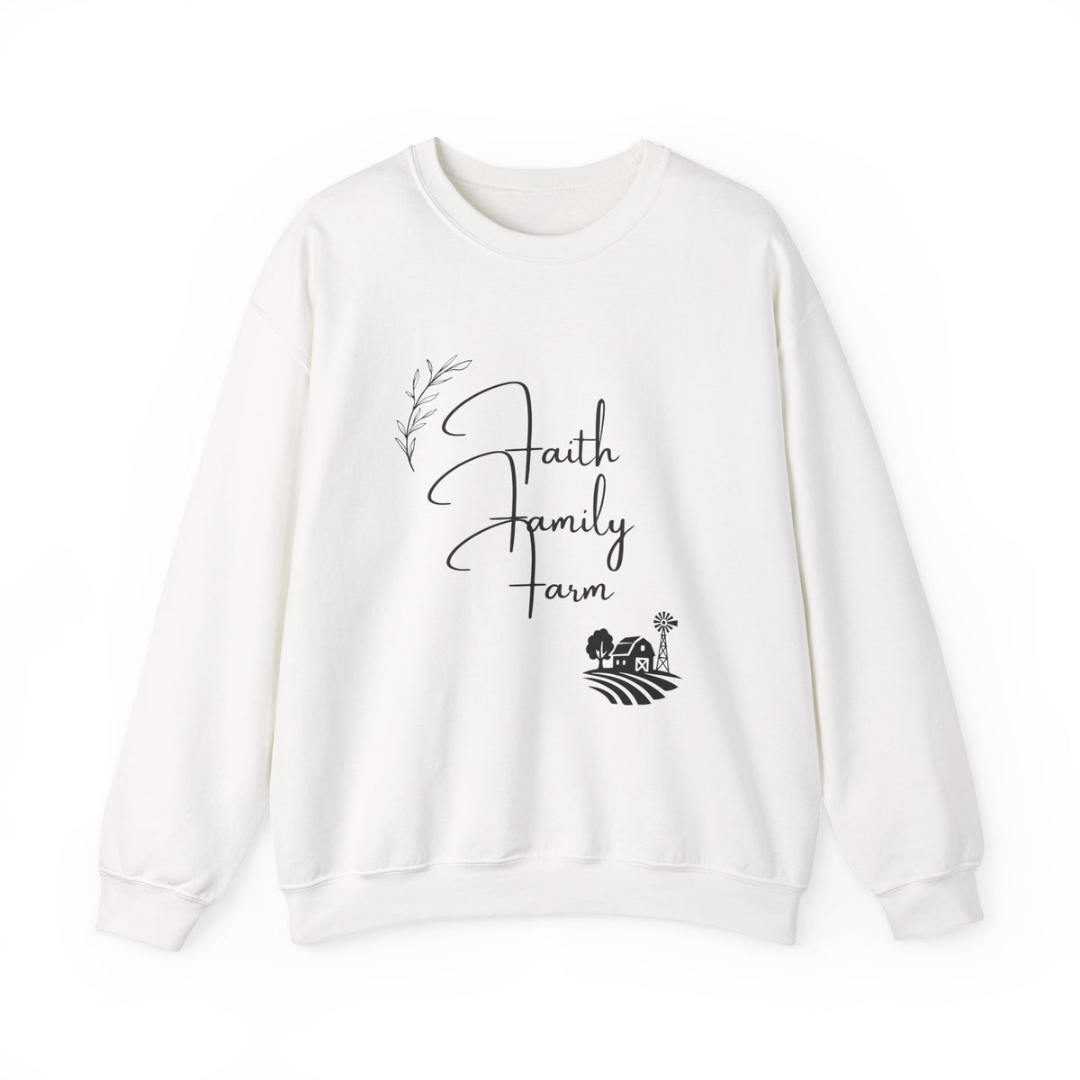Faith Family Farm Crewneck Sweatshirt – Rustic Farm Life Comfort