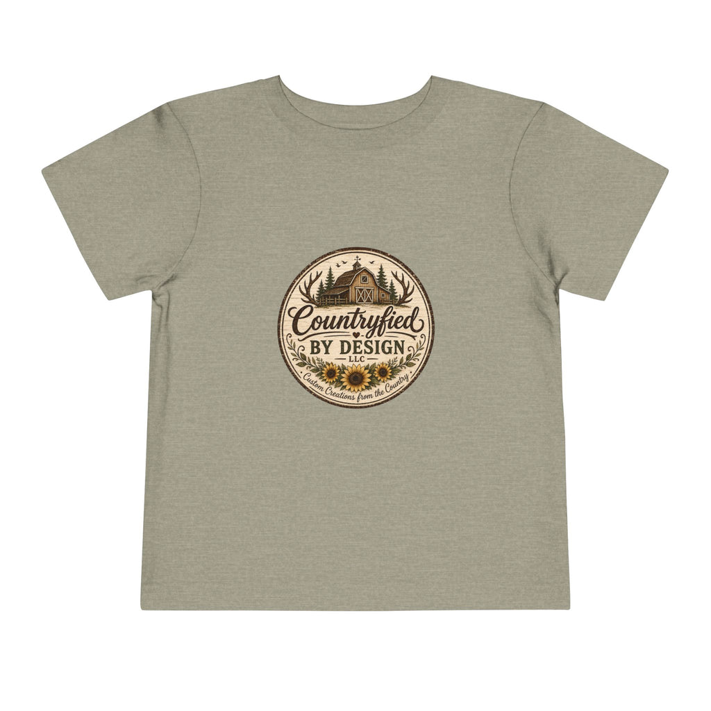 Toddler Tee — “Countryfied by Design” Rustic Farmhouse Graphic