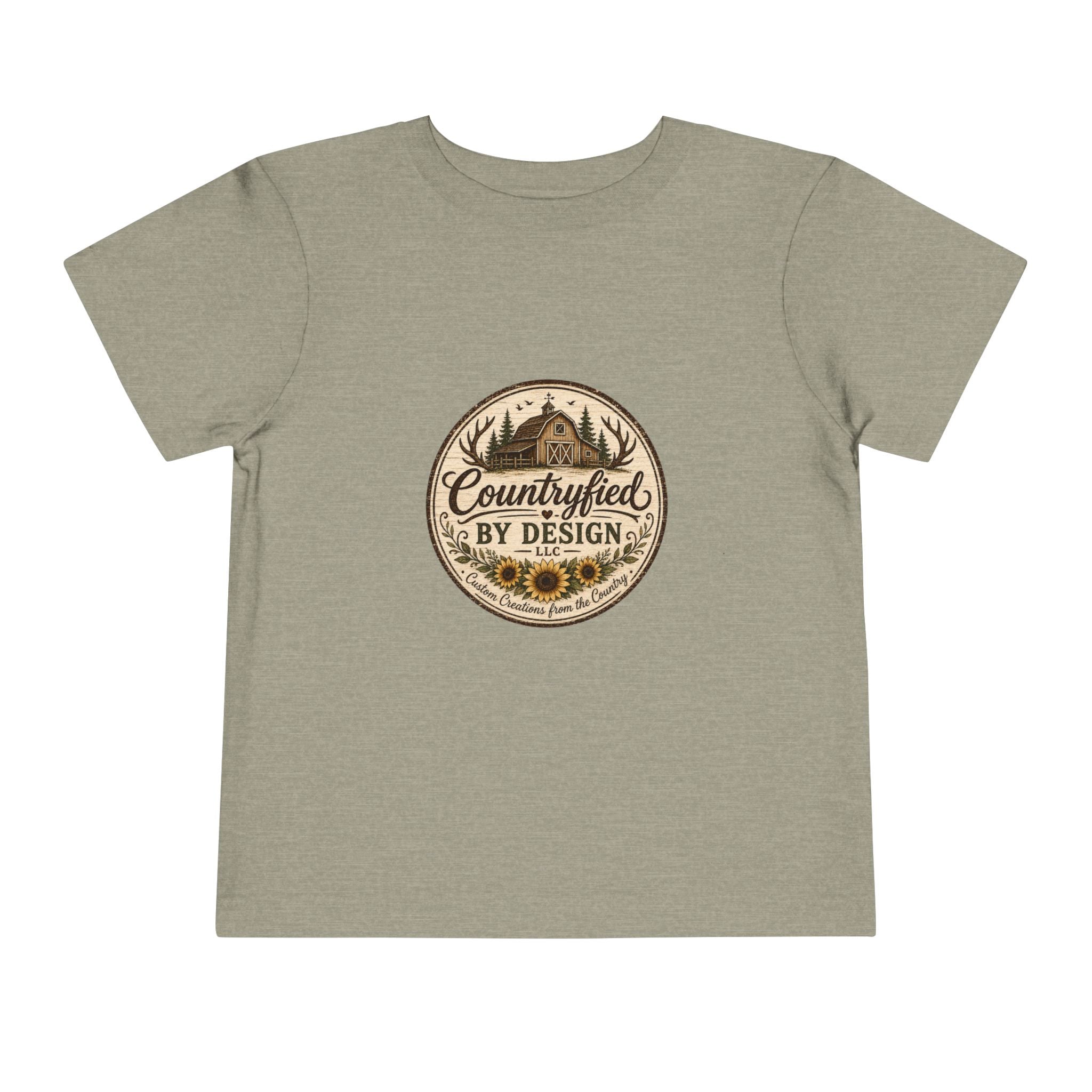 Toddler Tee — “Countryfied by Design” Rustic Farmhouse Graphic