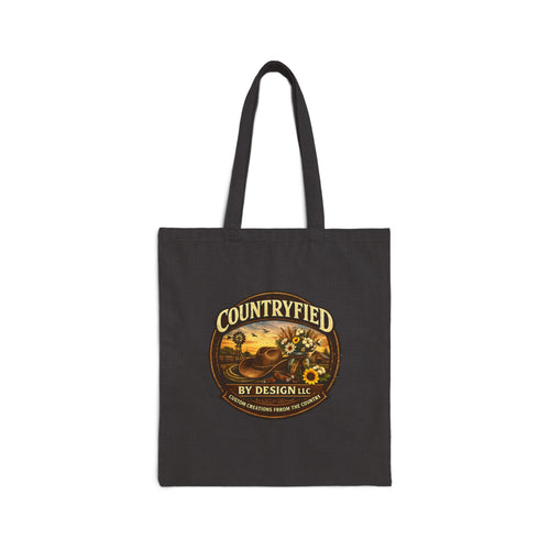 Countryfied Canvas Tote Bag — Vintage Sunflower Farm Market Shopper