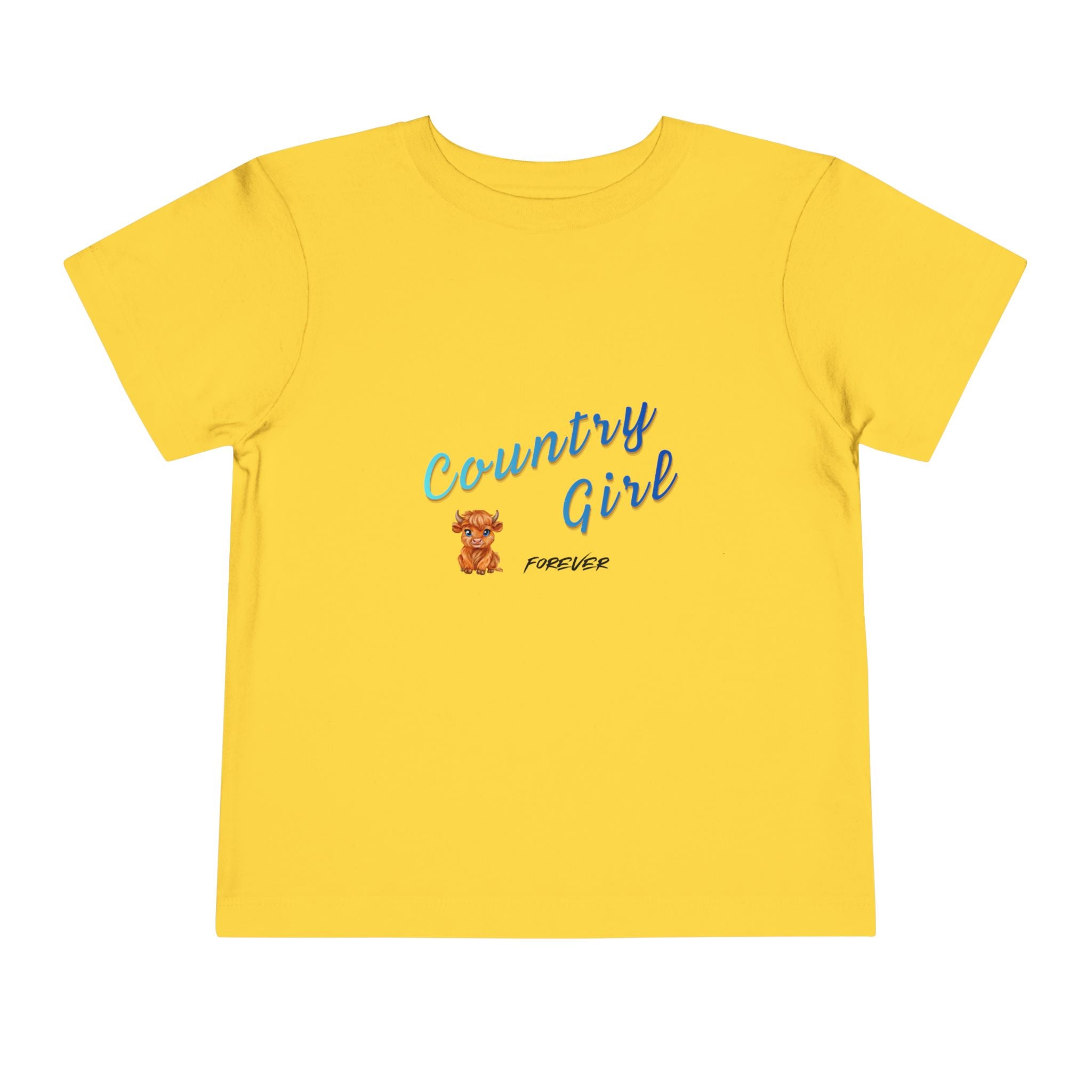 Toddler Tee — "Country Girl Forever" Cute Bear Graphic