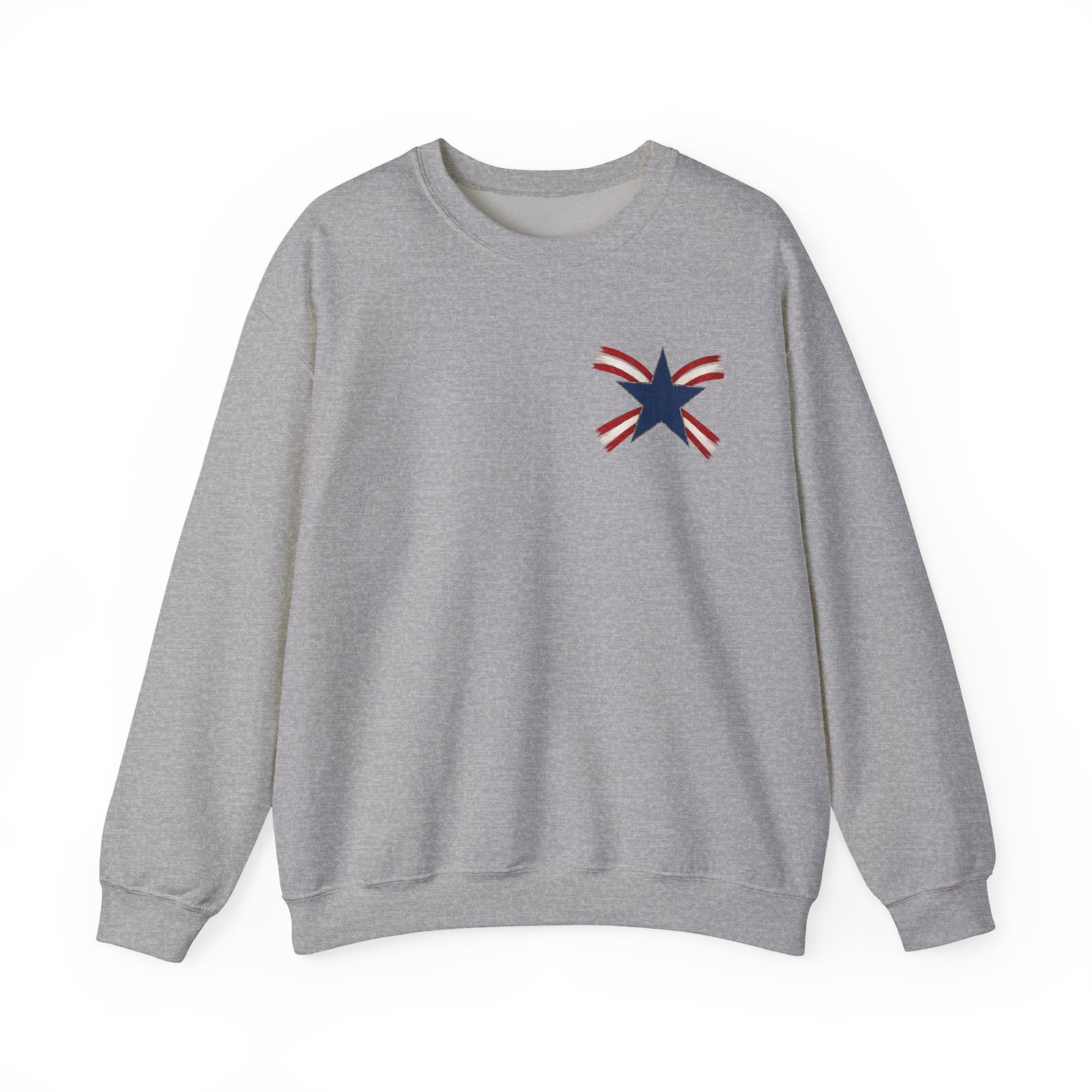 Crewneck Sweatshirt — "Celebrating 250 Years" Patriotic Eagle & Flag Design