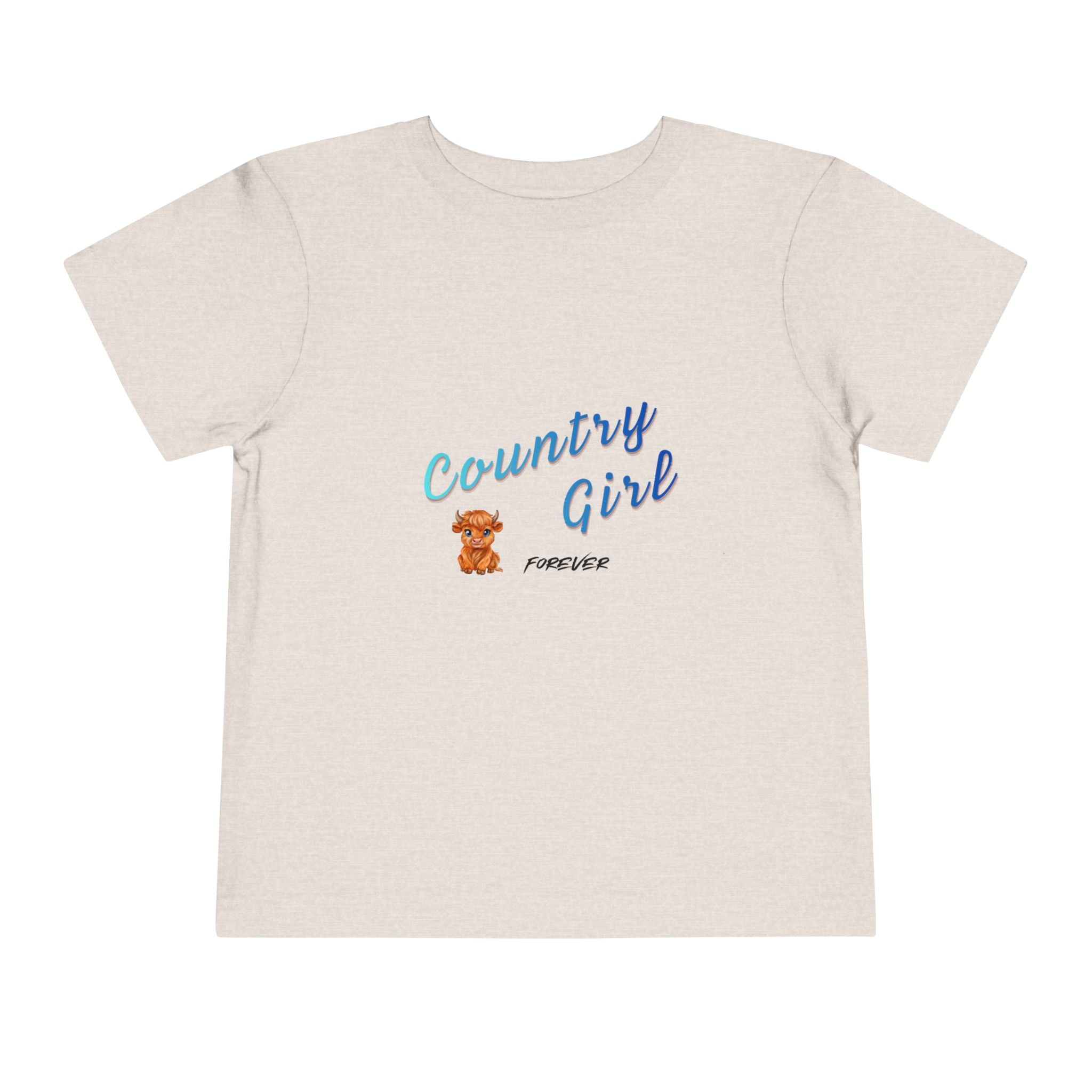 Toddler Tee — "Country Girl Forever" Cute Bear Graphic