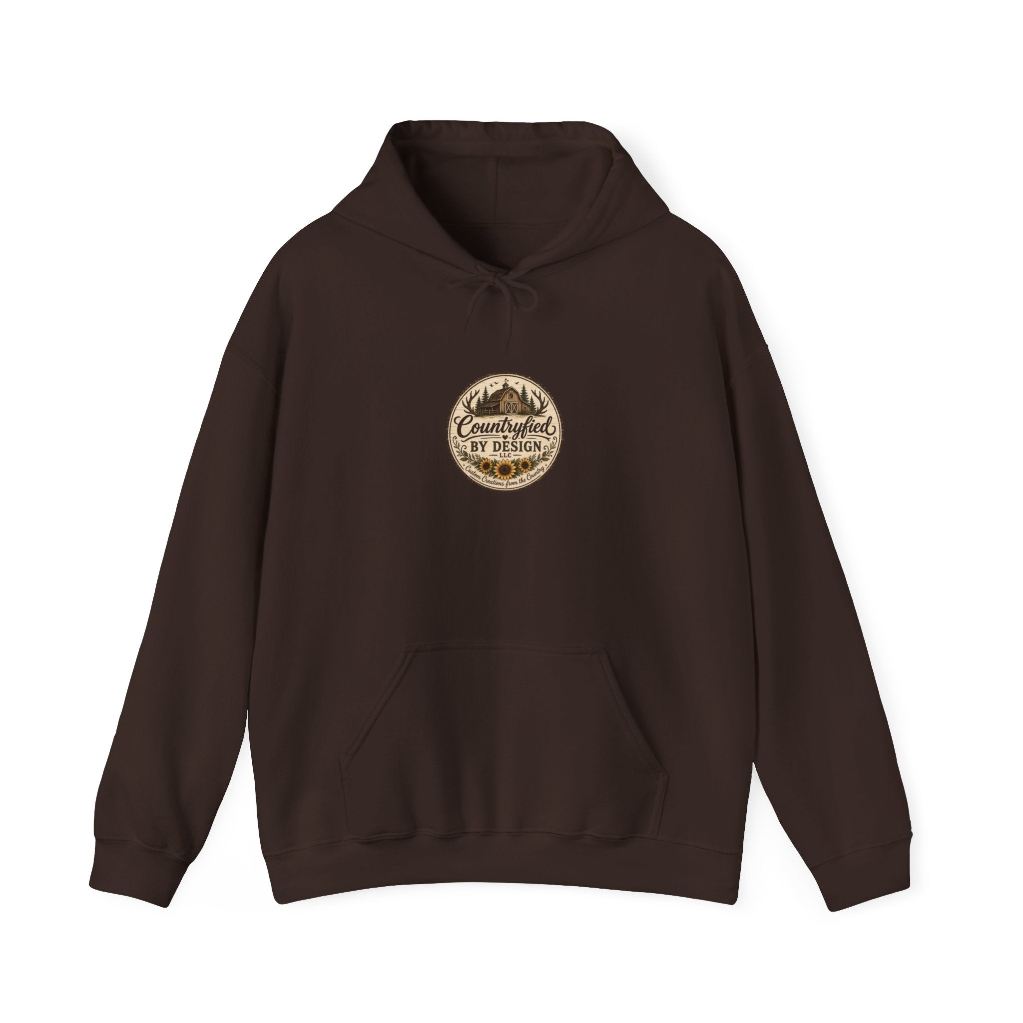 Outdoor Patch Hoodie - 'Campcrafted By Design' Vintage Mountain Emblem