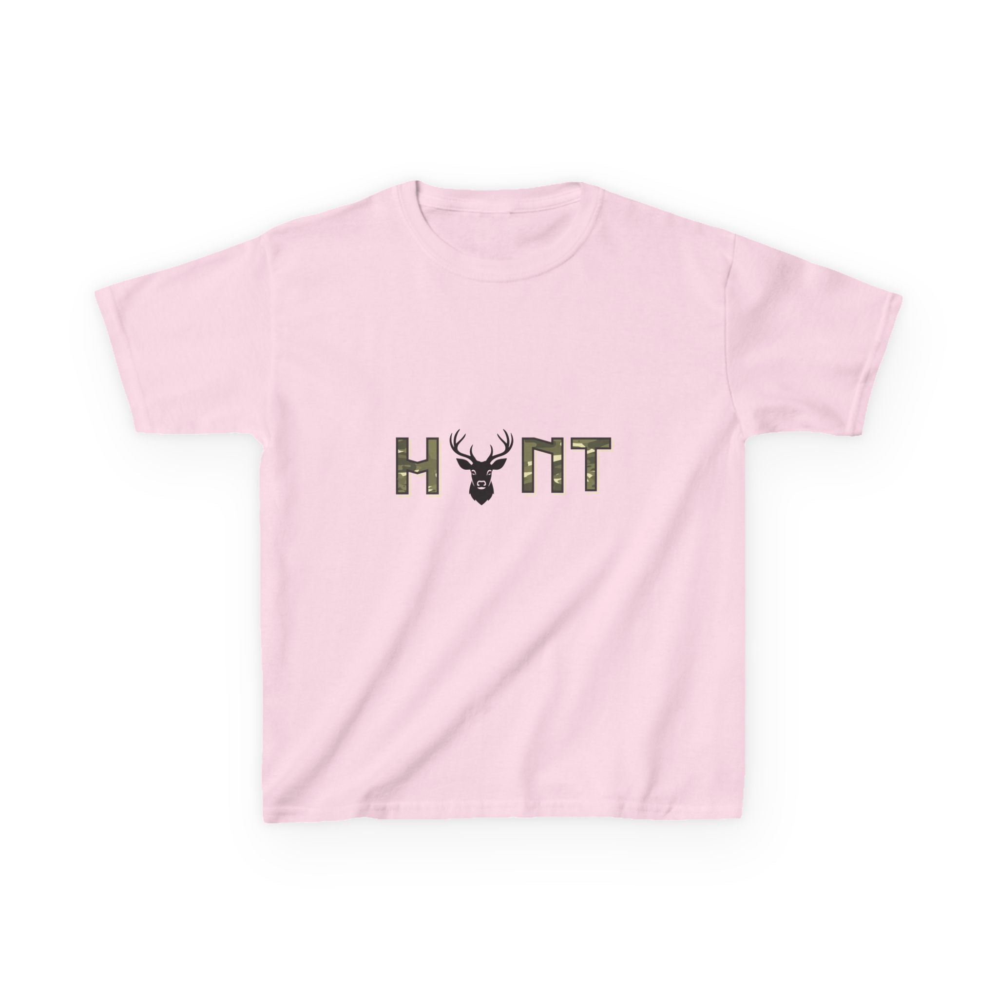 Kids 'Hunt' Deer Camo T‑Shirt — Youth Hunting Tee
