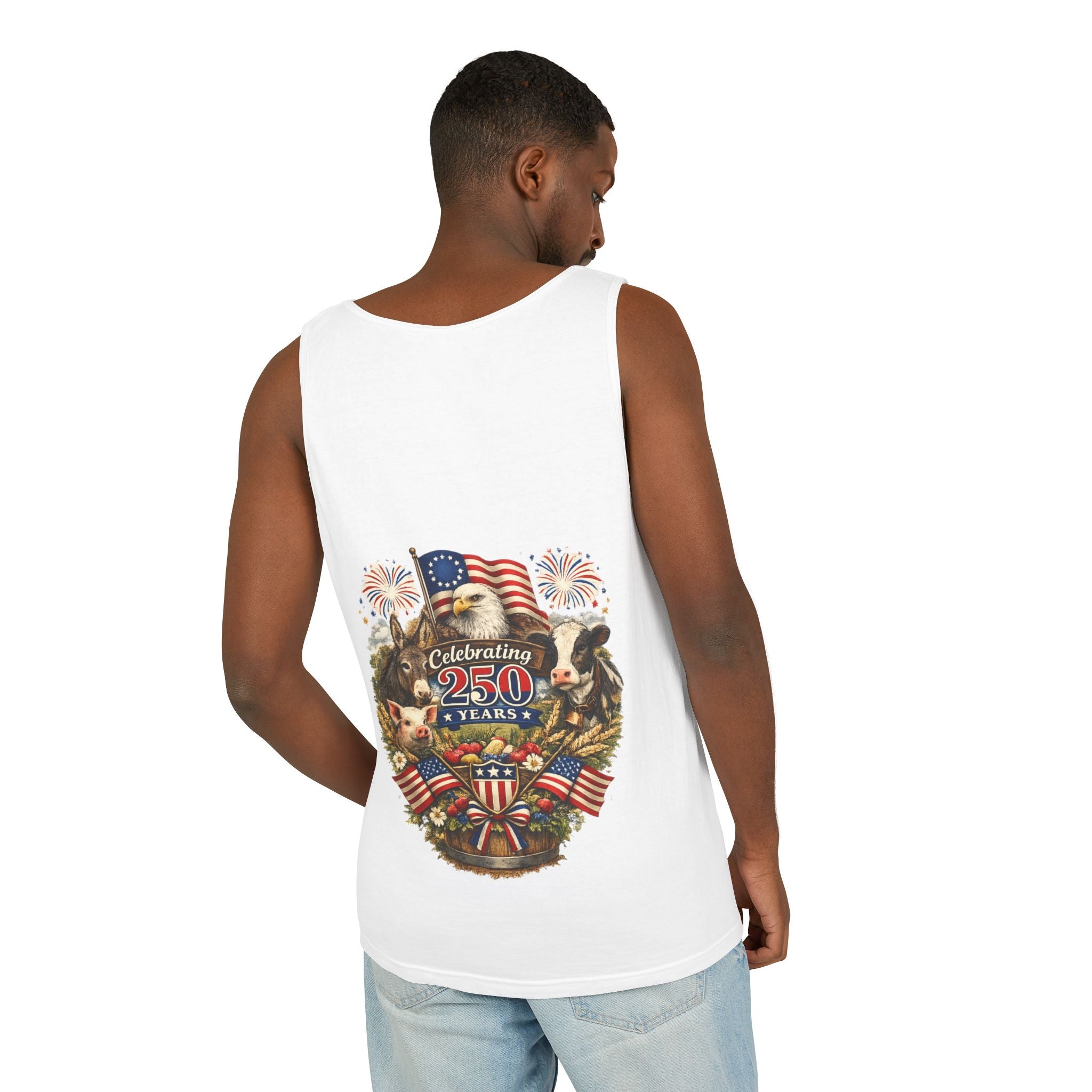 American 250th Anniversary Patriotic Tank Top — Celebrating 250 Years