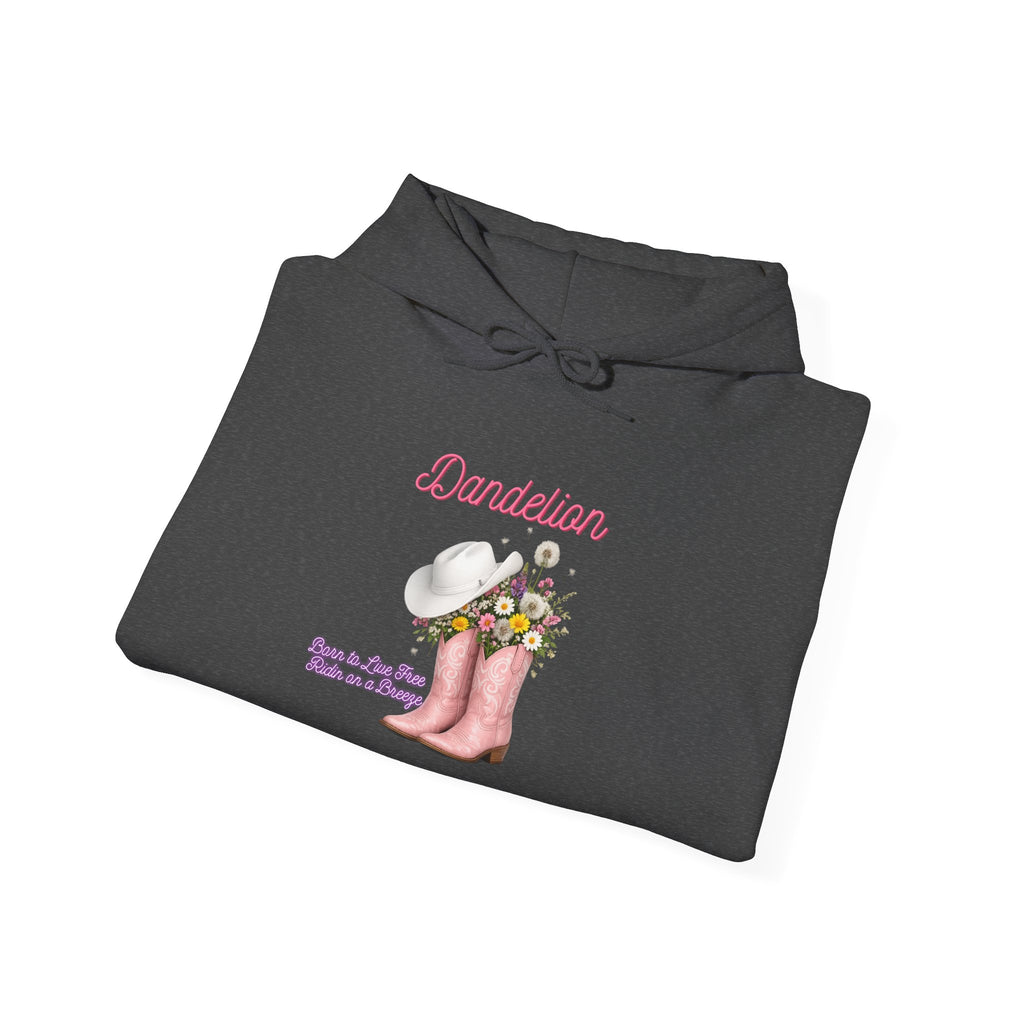 Dancer Cowboy Boots Hoodie — Pink Boots with Flowers 'Dancer' Sweatshirt