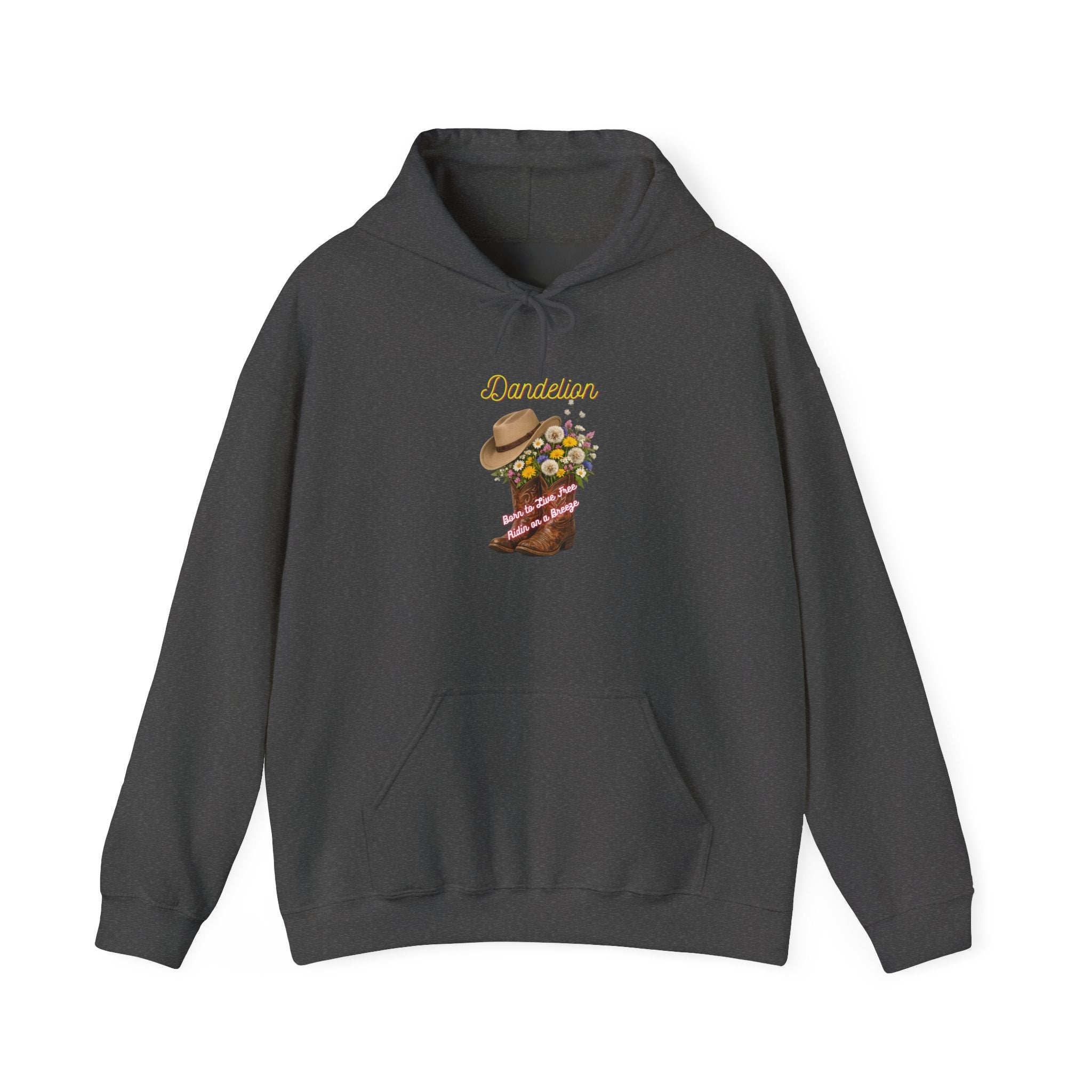 Cowgirl Boot Floral Hoodie – 'Cowgirls' Western Flower Graphic Sweatshirt