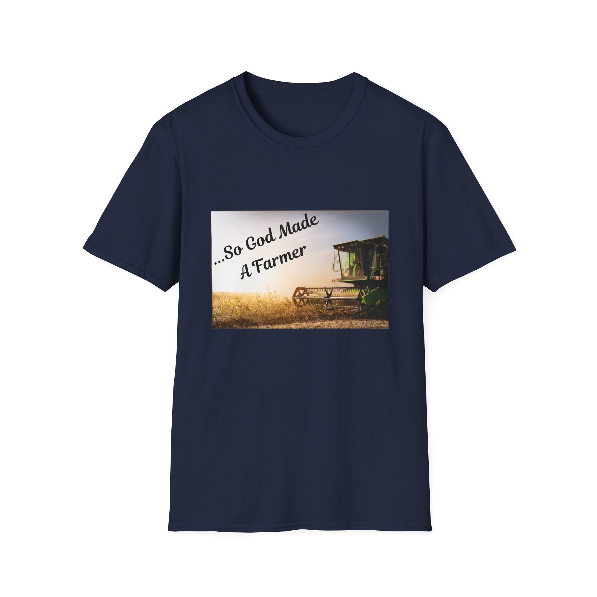 Farmer T-Shirt — "So God Made A Farmer" Vintage Combine Tee