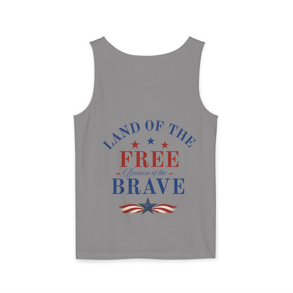 Patriotic Tank Top – "Red, White and Country" Vintage Truck | "Land of the Free" 4th of July Tank