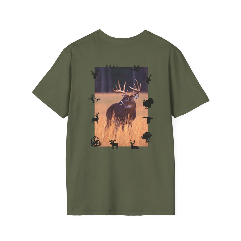 Elk Buck Antlers Graphic T-Shirt — Wildlife Hunting Nature Tee