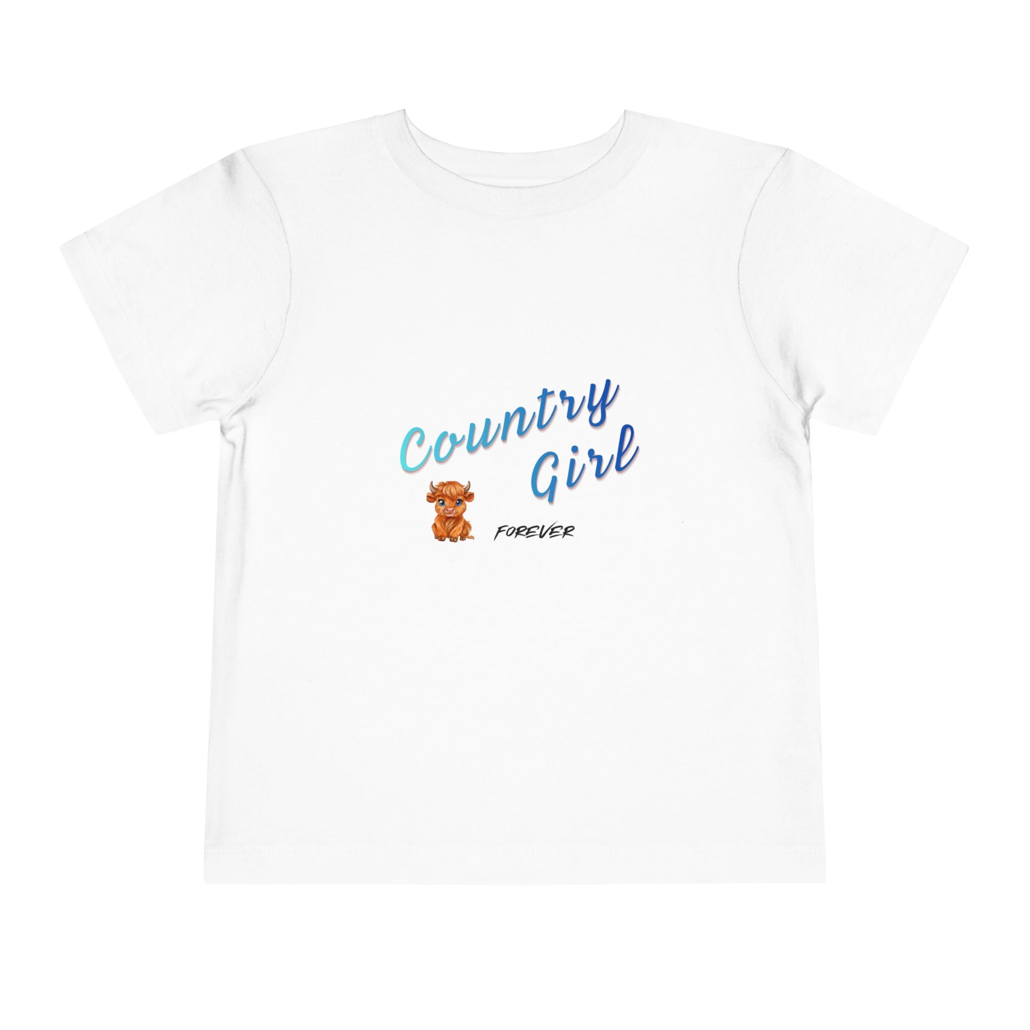 Toddler Tee — "Country Girl Forever" Cute Bear Graphic
