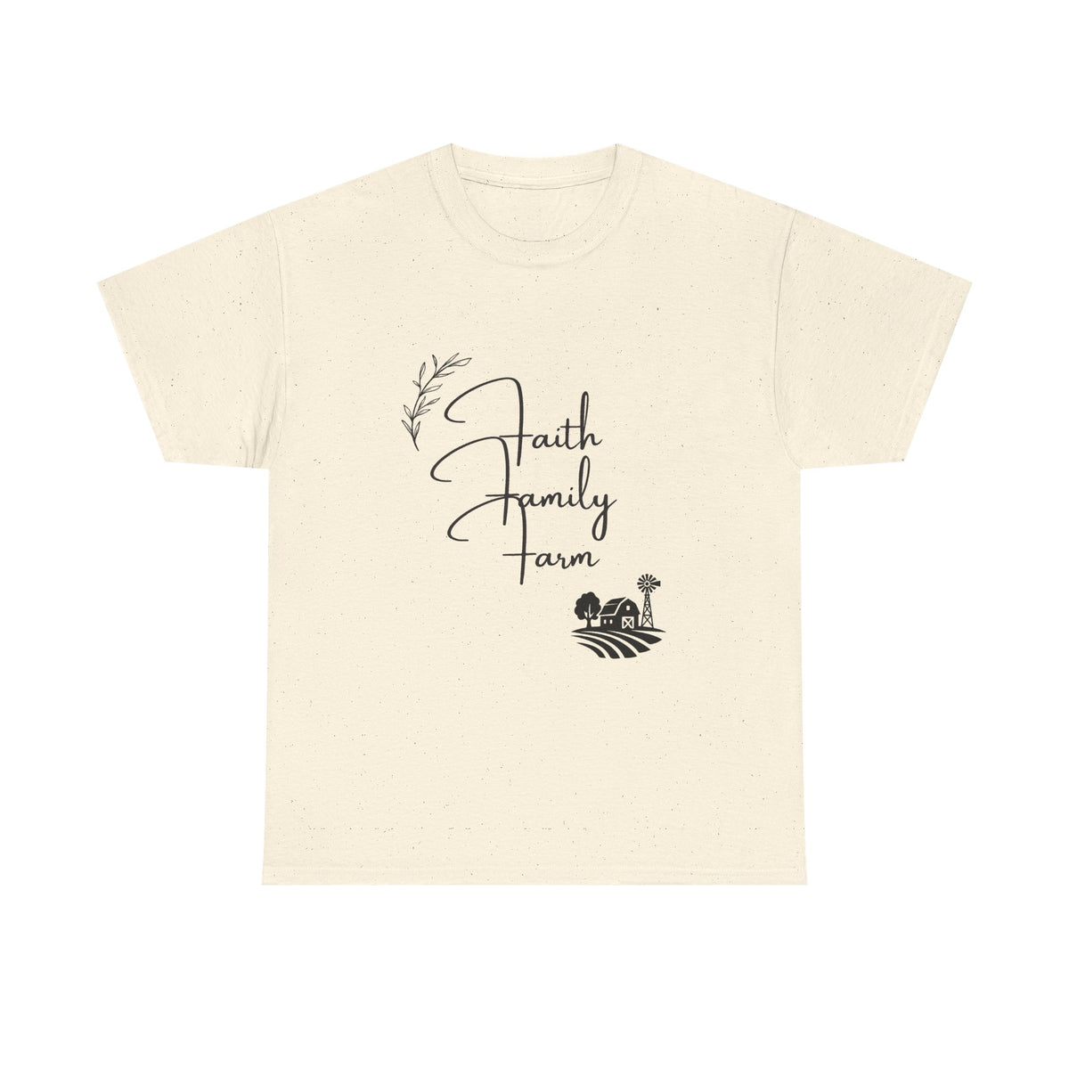 Faith Family Farm T-Shirt — Rustic Farmhouse Scripture Tee