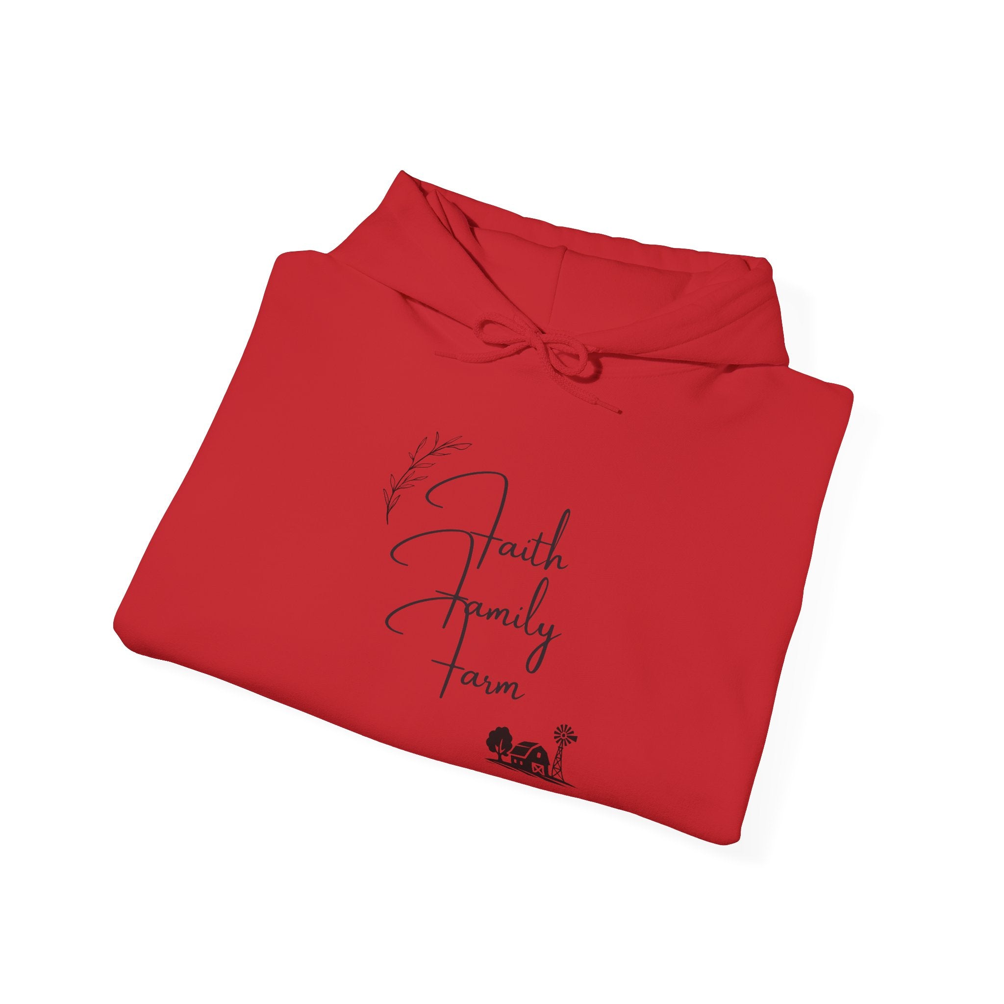 Faith Family Farm Hoodie — Minimal Script Farmhouse Pullover