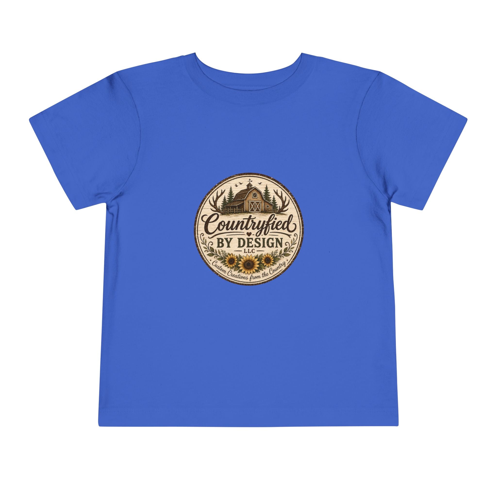 Toddler Tee — “Countryfied by Design” Rustic Farmhouse Graphic