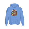 Youth 4th of July Hoodie - "Celebrate 250 Years" Cute Patriotic Animals Design
