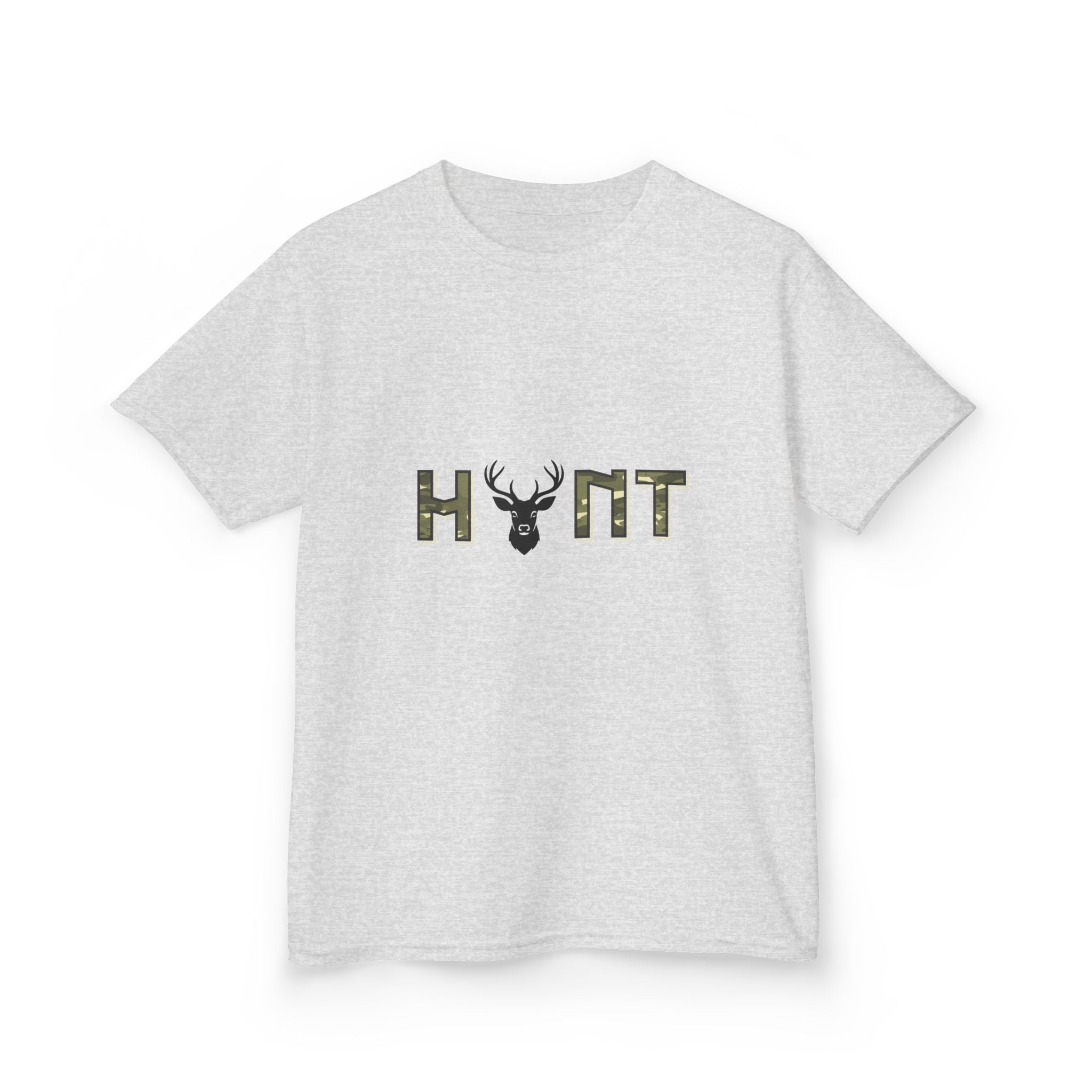 Kids 'Hunt' Deer Camo T‑Shirt — Youth Hunting Tee