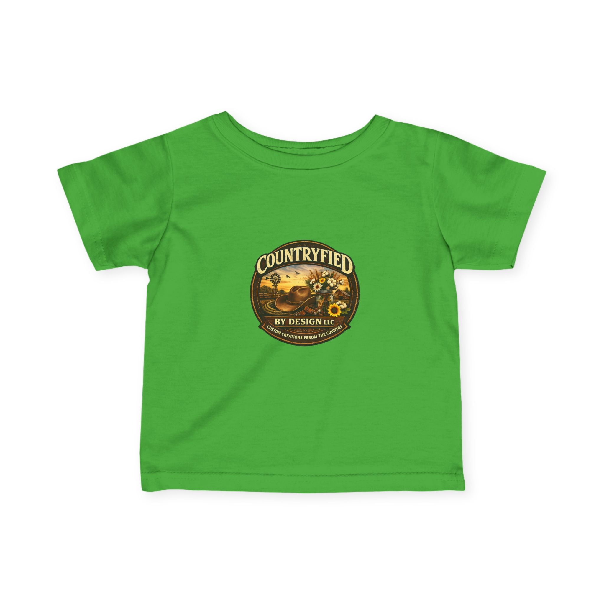 Infant Tee - "Countryfied" Vintage Farm Logo Baby Shirt