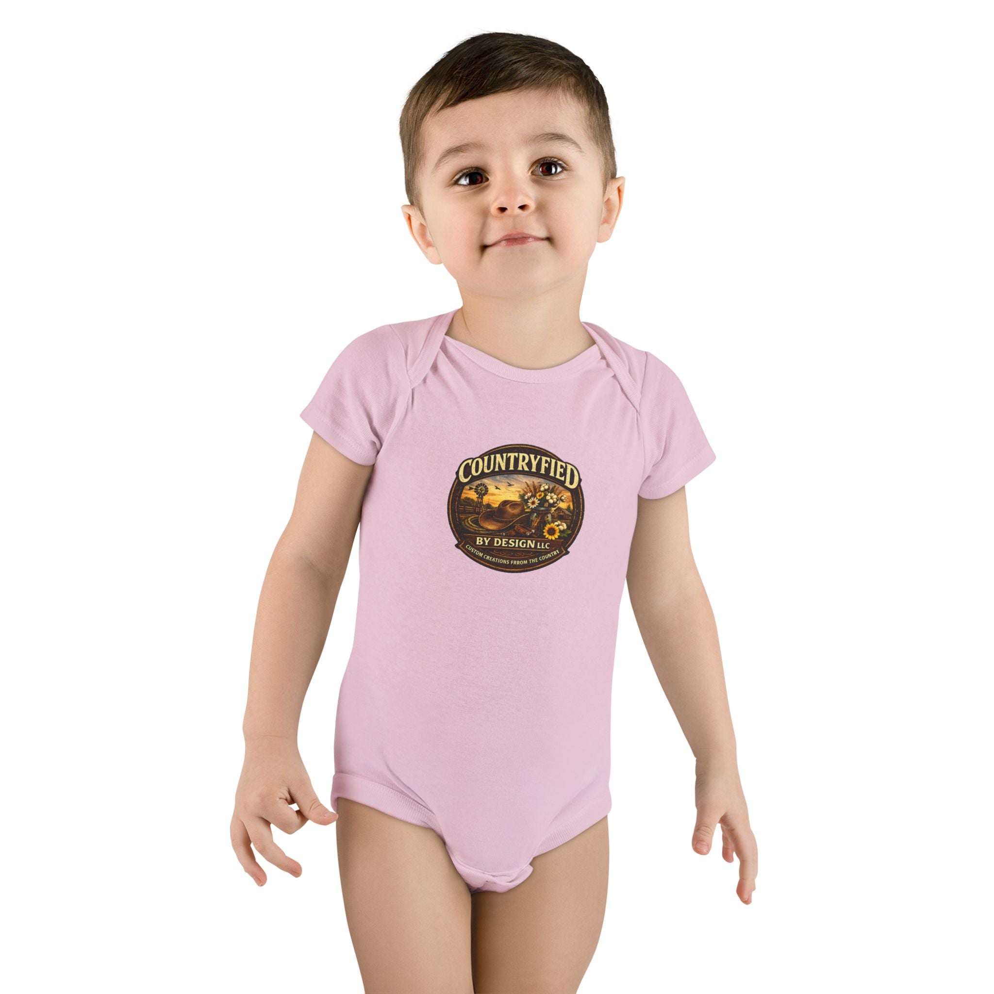 Countryfied Baby Onesie – Vintage  Farm Infant Bodysuit