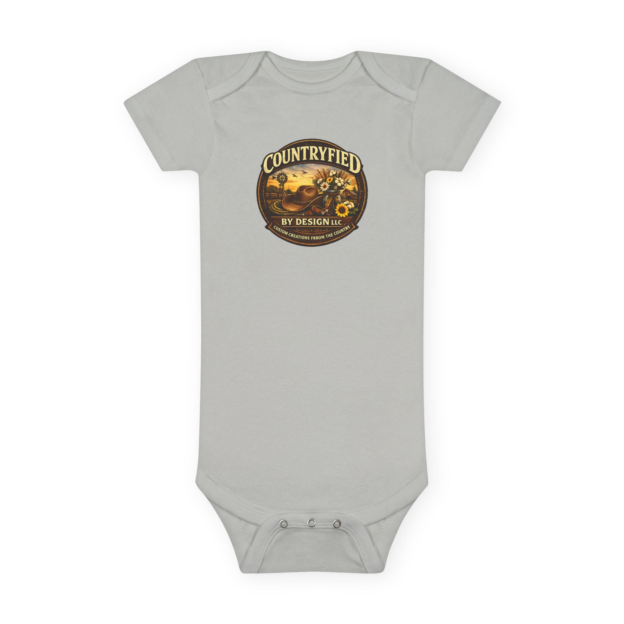 Countryfied Baby Onesie – Vintage  Farm Infant Bodysuit