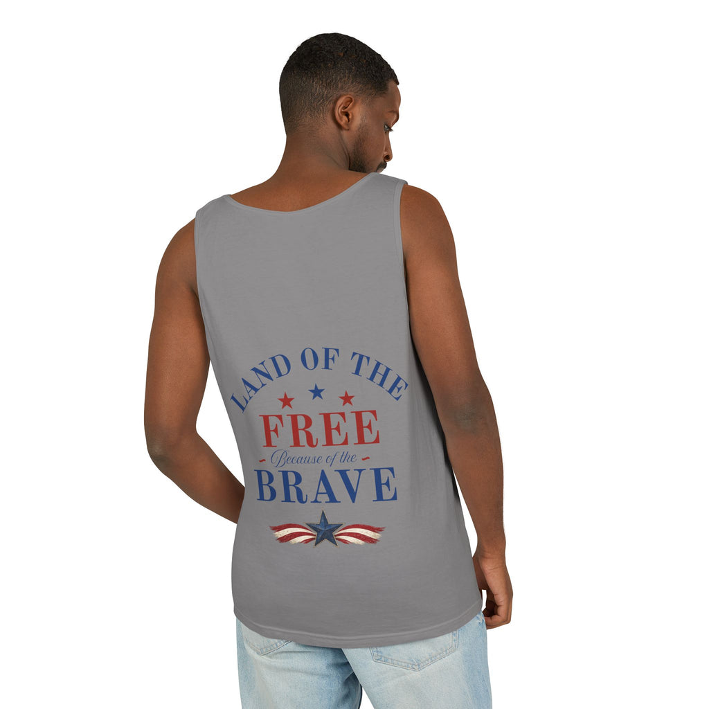 Patriotic Tank Top – "Red, White and Country" Vintage Truck | "Land of the Free" 4th of July Tank