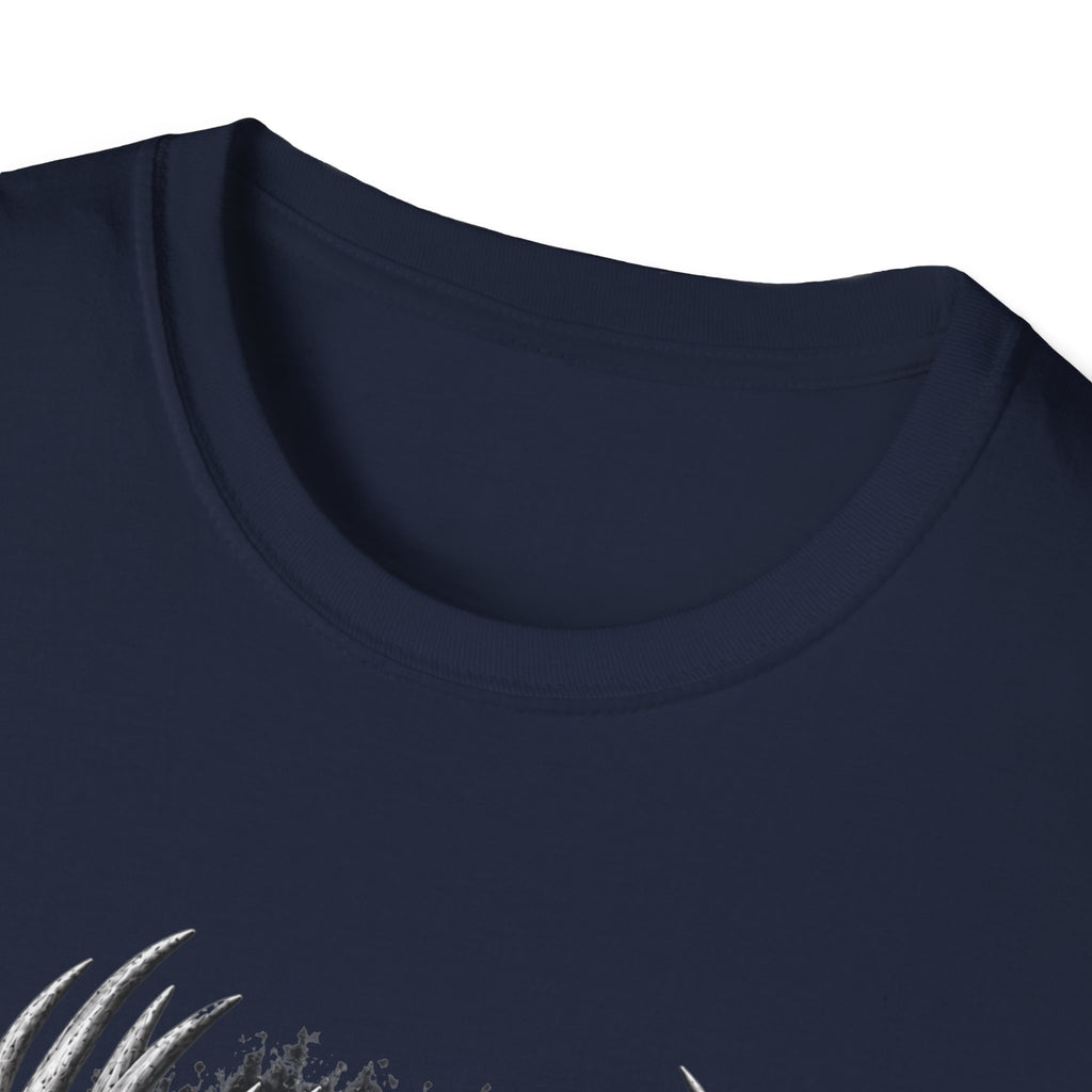Buck Hunting T-Shirt, Distressed American Flag Deer Graphic Tee, Adult Classic Fit