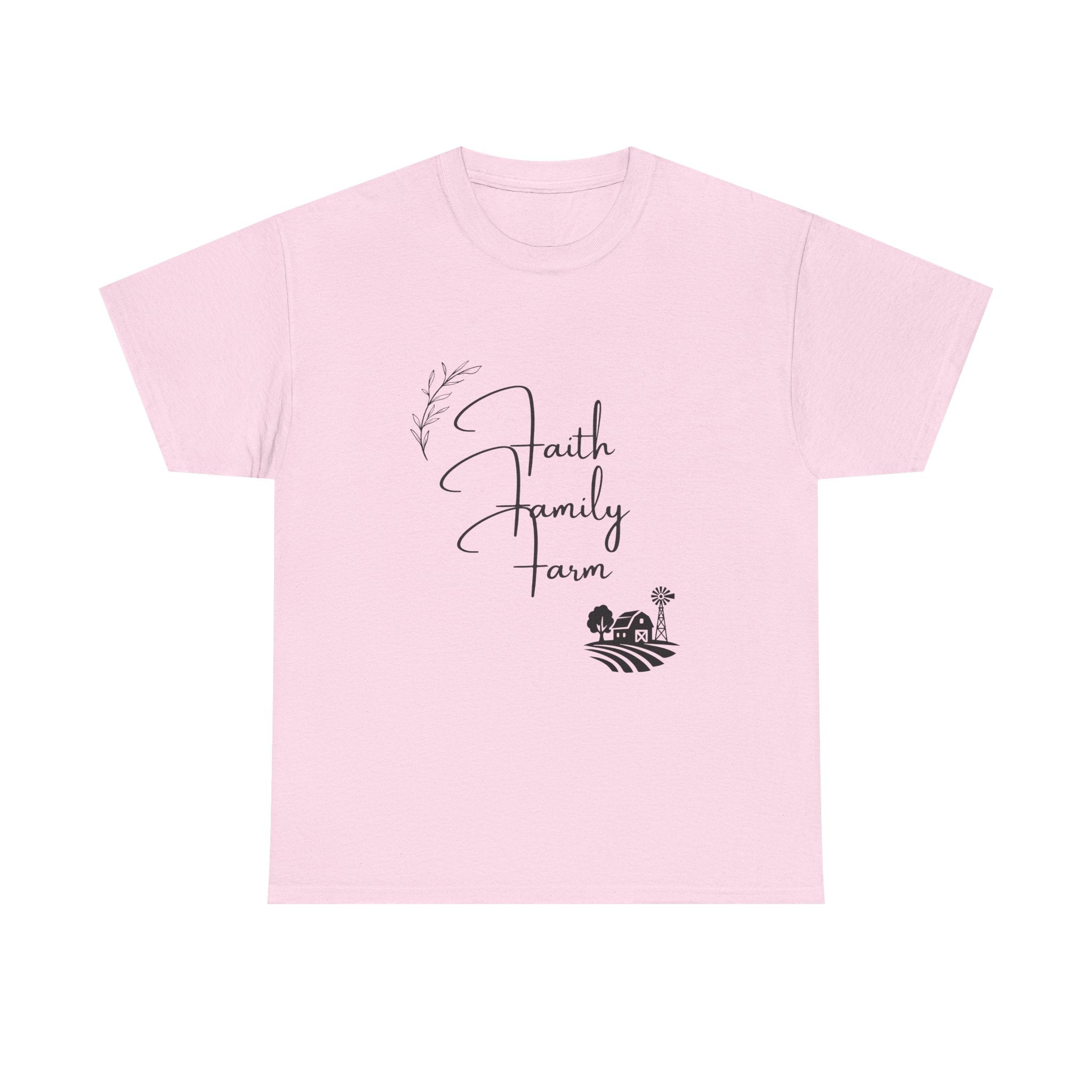 Faith Family Farm T-Shirt — Rustic Farmhouse Scripture Tee