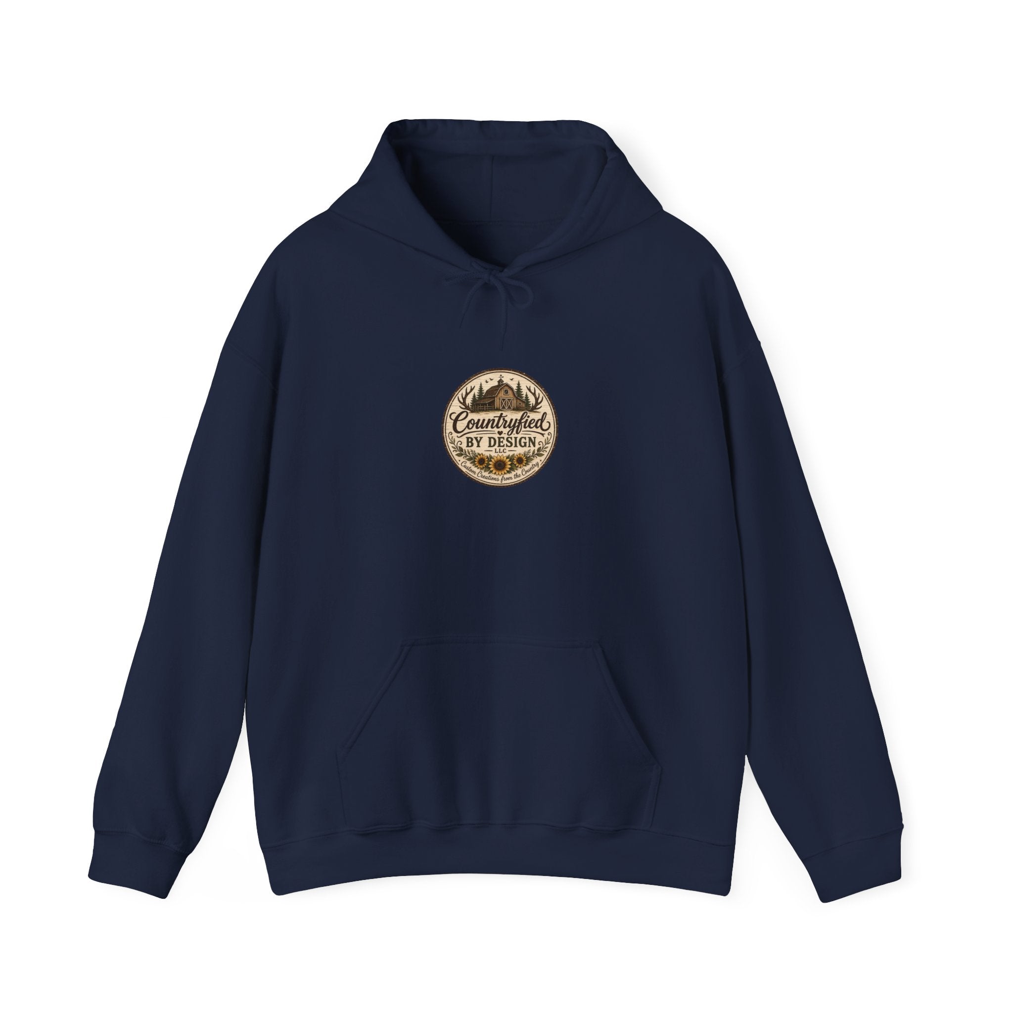 Outdoor Patch Hoodie - 'Campcrafted By Design' Vintage Mountain Emblem