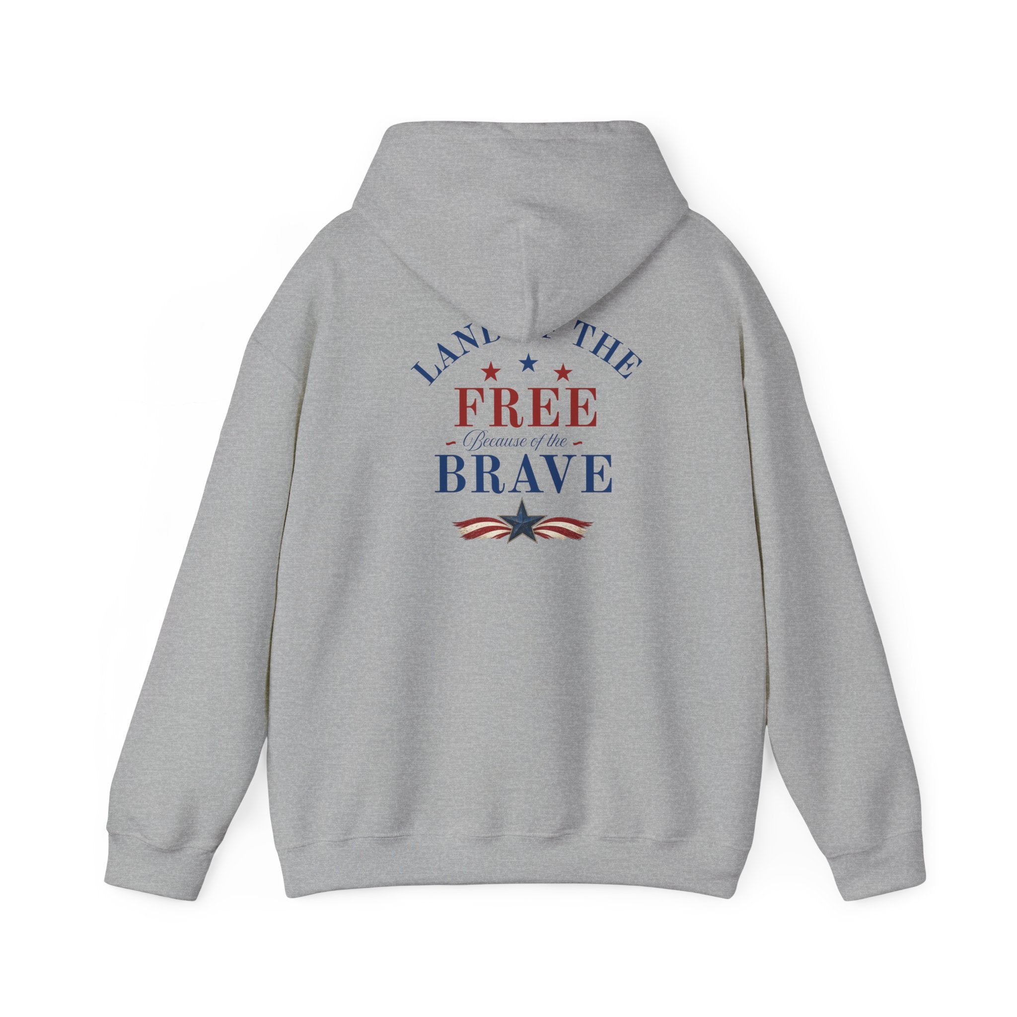 Patriotic Truck Hoodie — "Red White Country" / "Land of the Free, Home of the Brave"