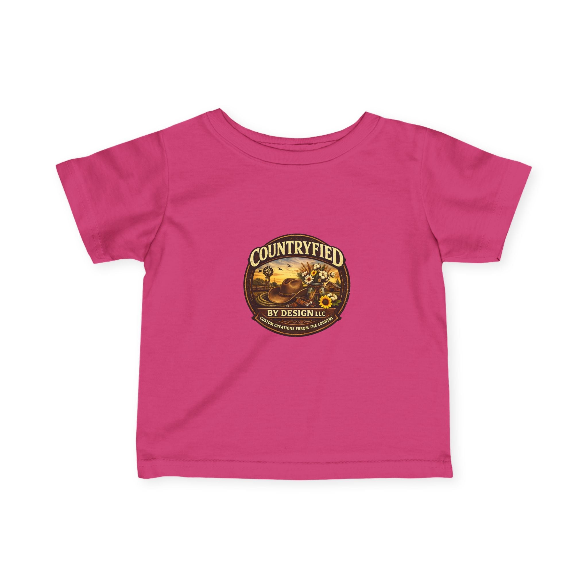 Infant Tee - "Countryfied" Vintage Farm Logo Baby Shirt