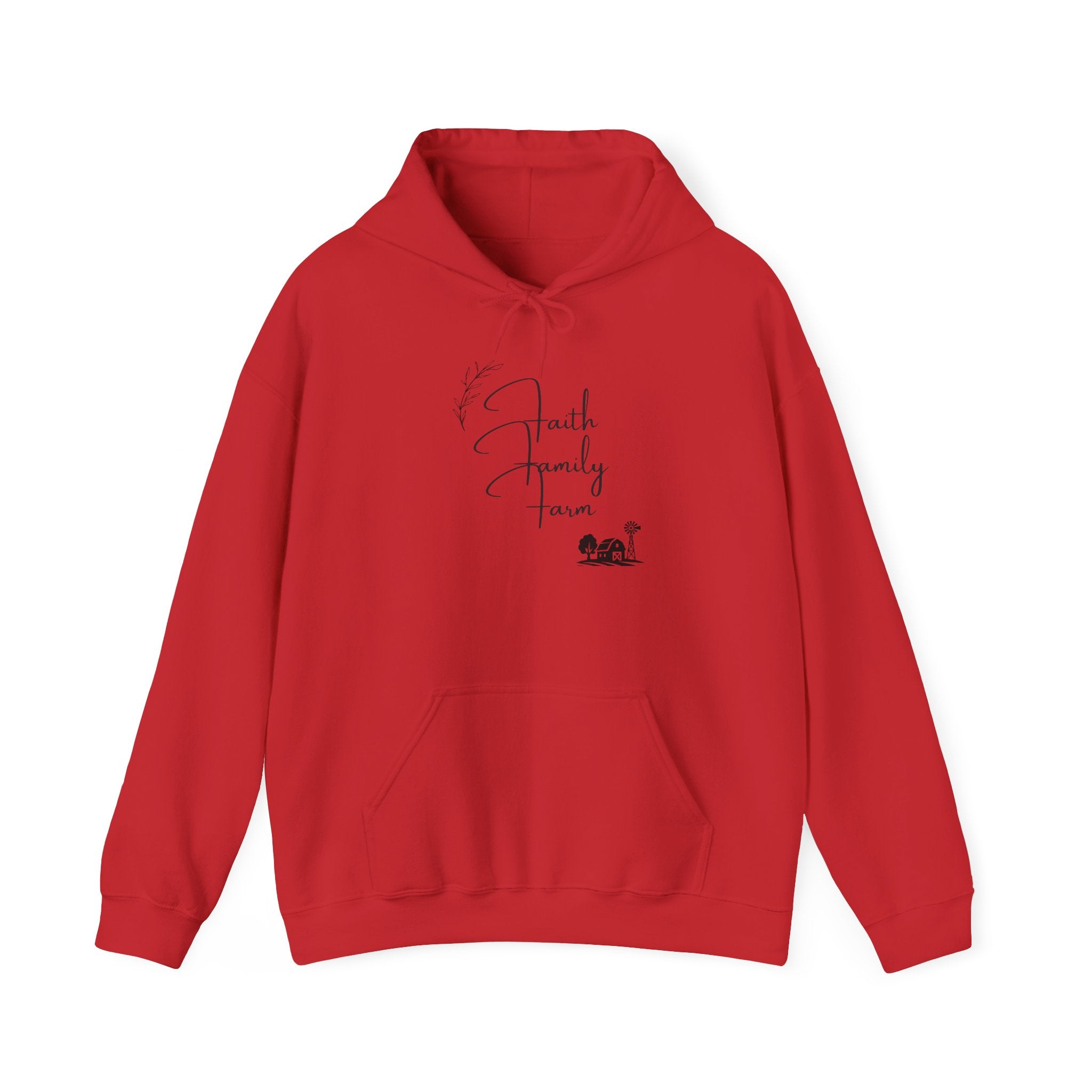 Faith Family Farm Hoodie — Minimal Script Farmhouse Pullover