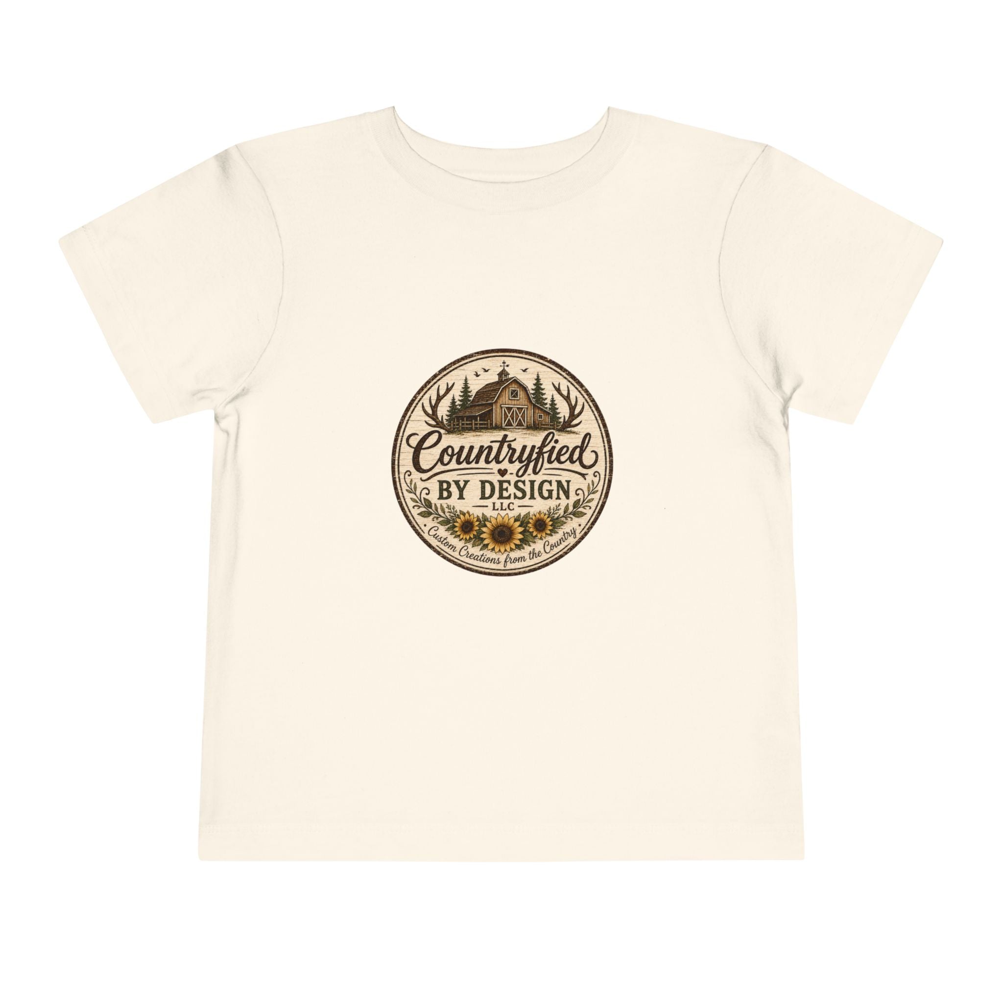 Toddler Tee — “Countryfied by Design” Rustic Farmhouse Graphic