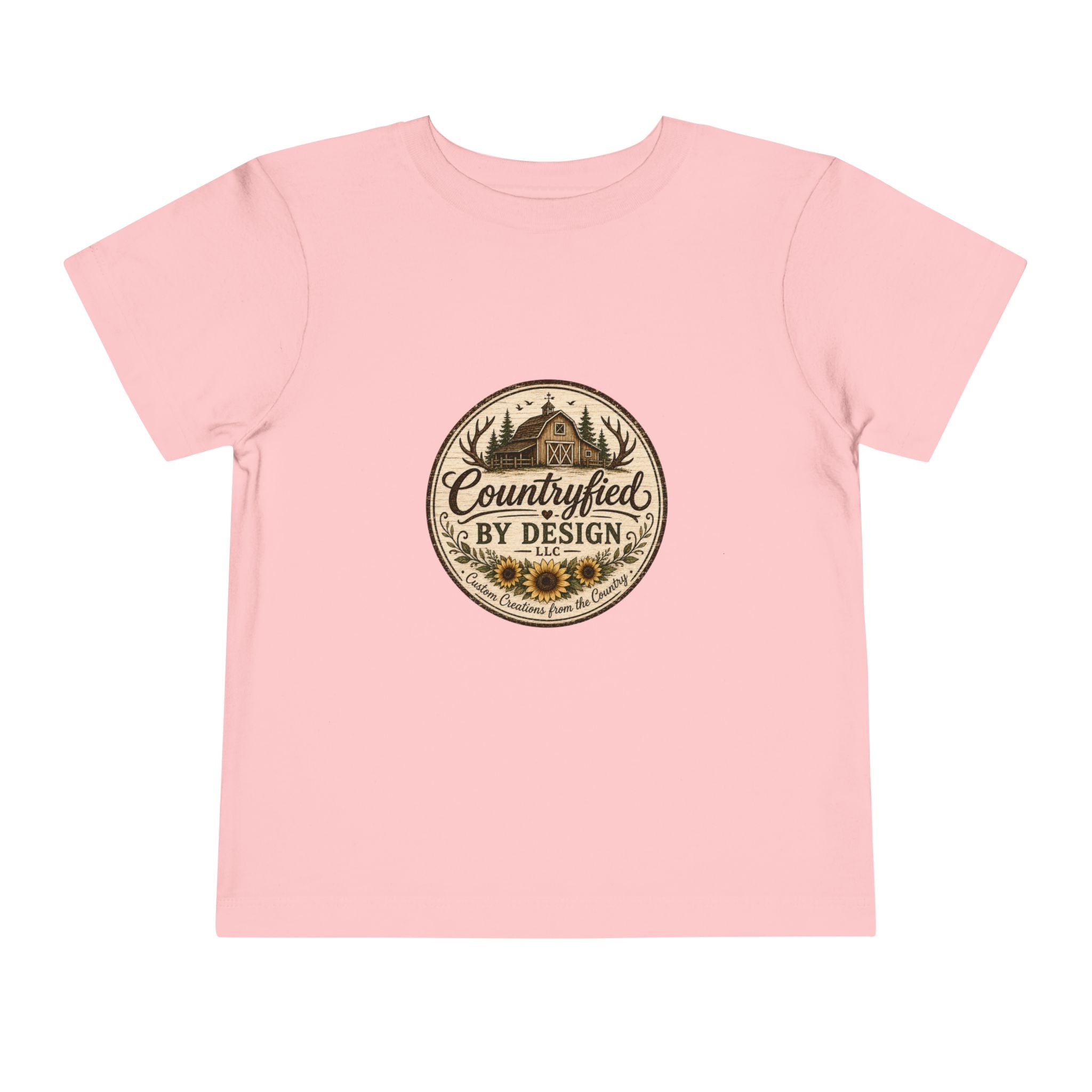 Toddler Tee — “Countryfied by Design” Rustic Farmhouse Graphic