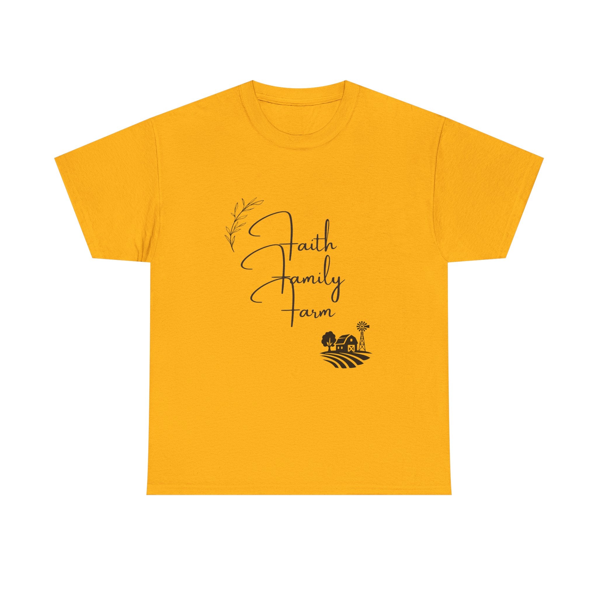 Faith Family Farm T-Shirt — Rustic Farmhouse Scripture Tee