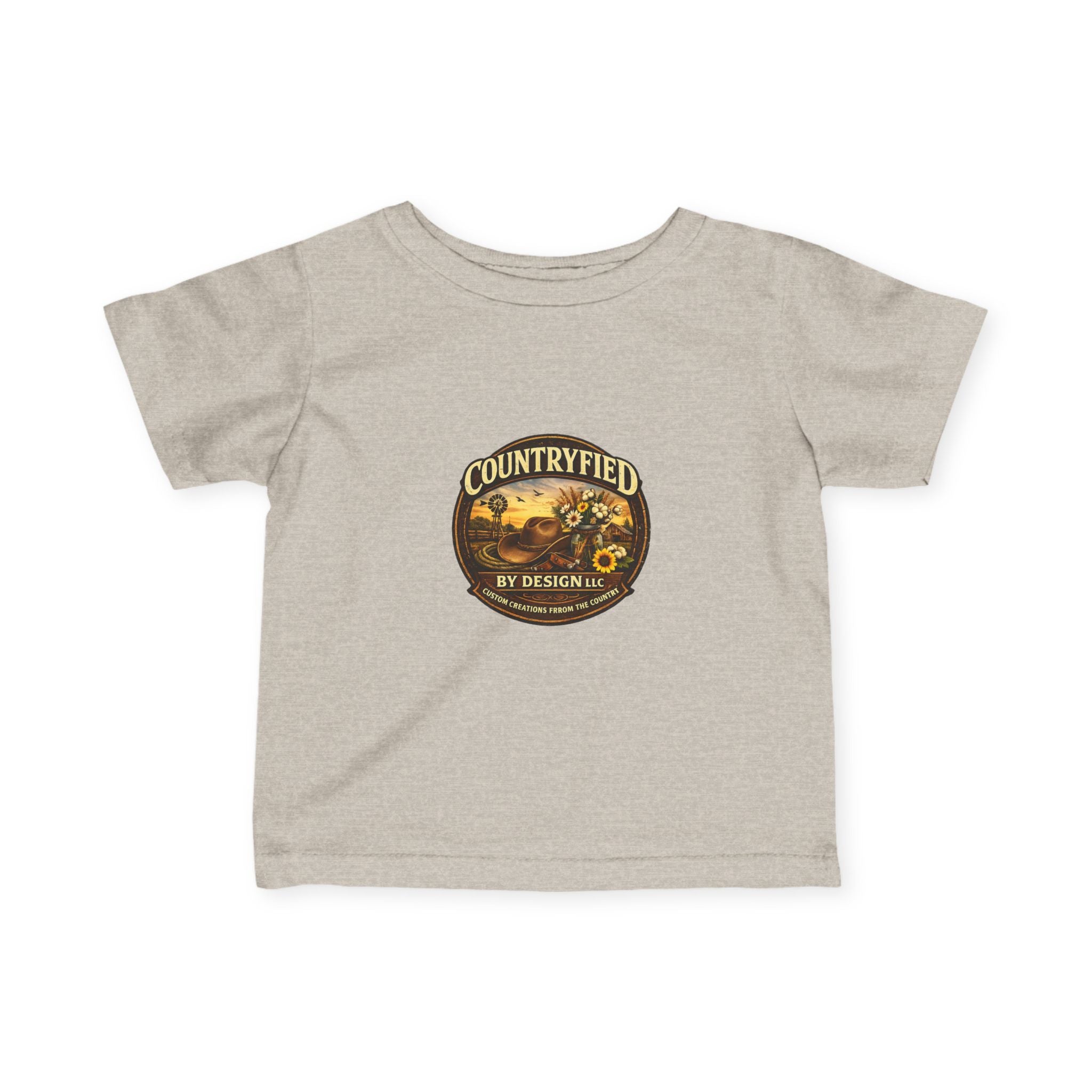 Infant Tee - "Countryfied" Vintage Farm Logo Baby Shirt
