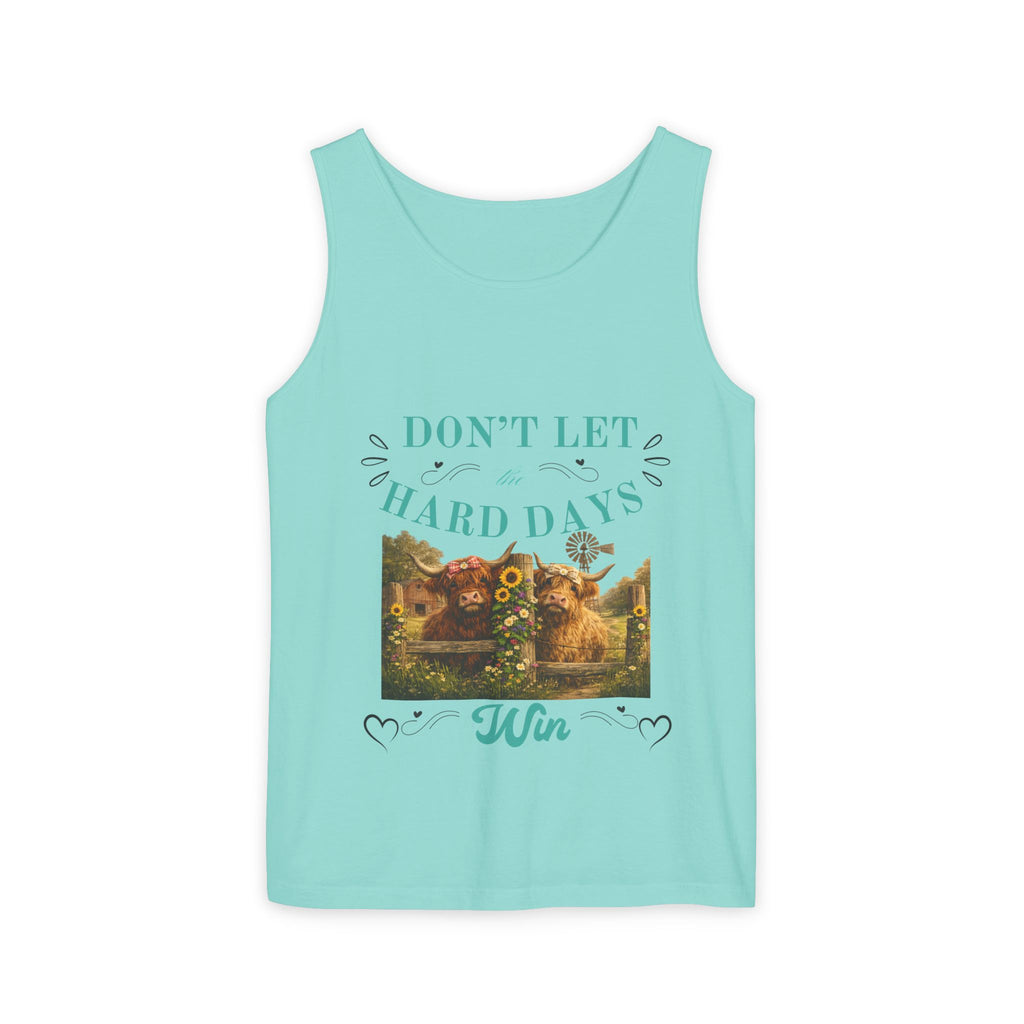 Don’t Let Hard Days Win Tank Top — Motivational Floral Graphic Tank