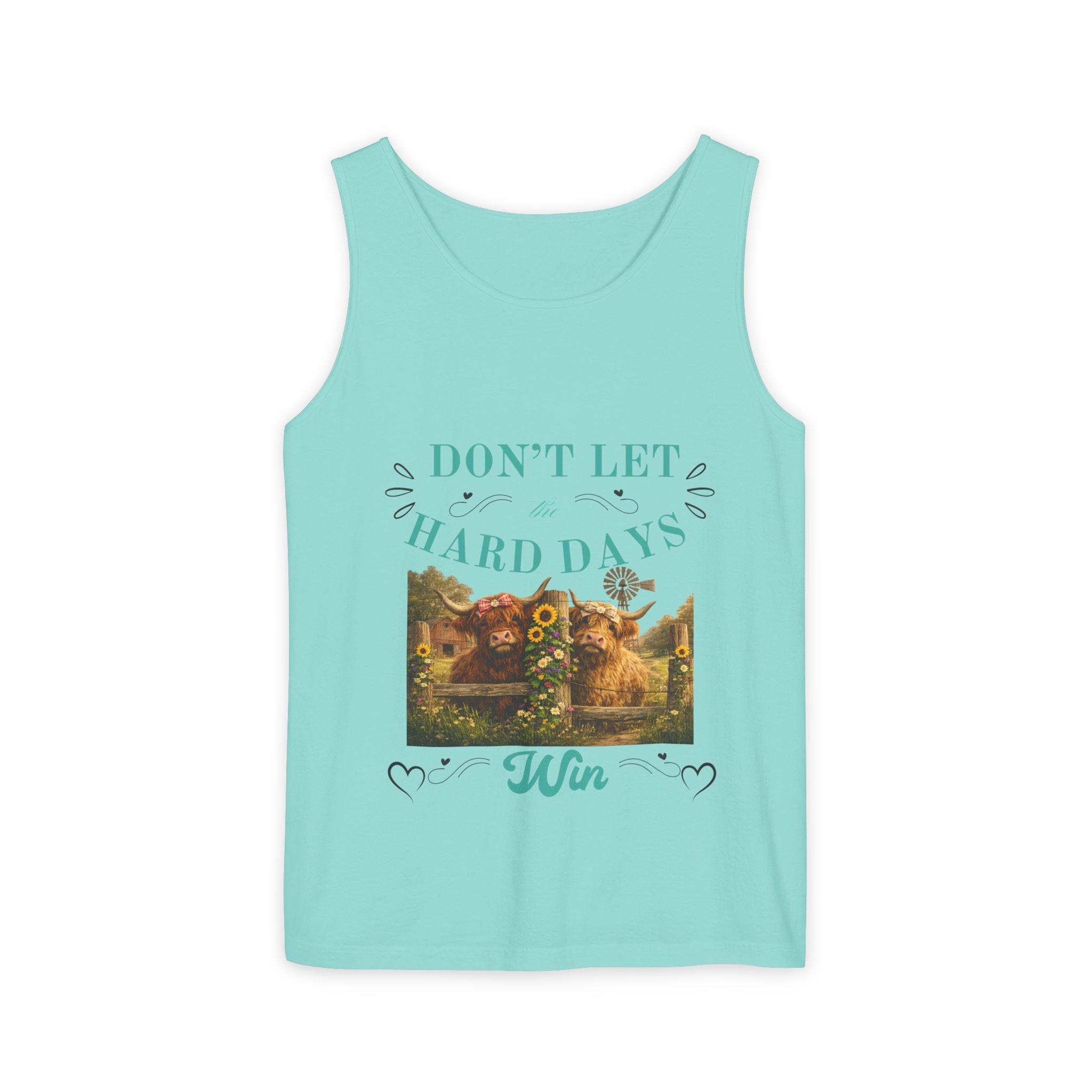 Don’t Let Hard Days Win Tank Top — Motivational Floral Graphic Tank