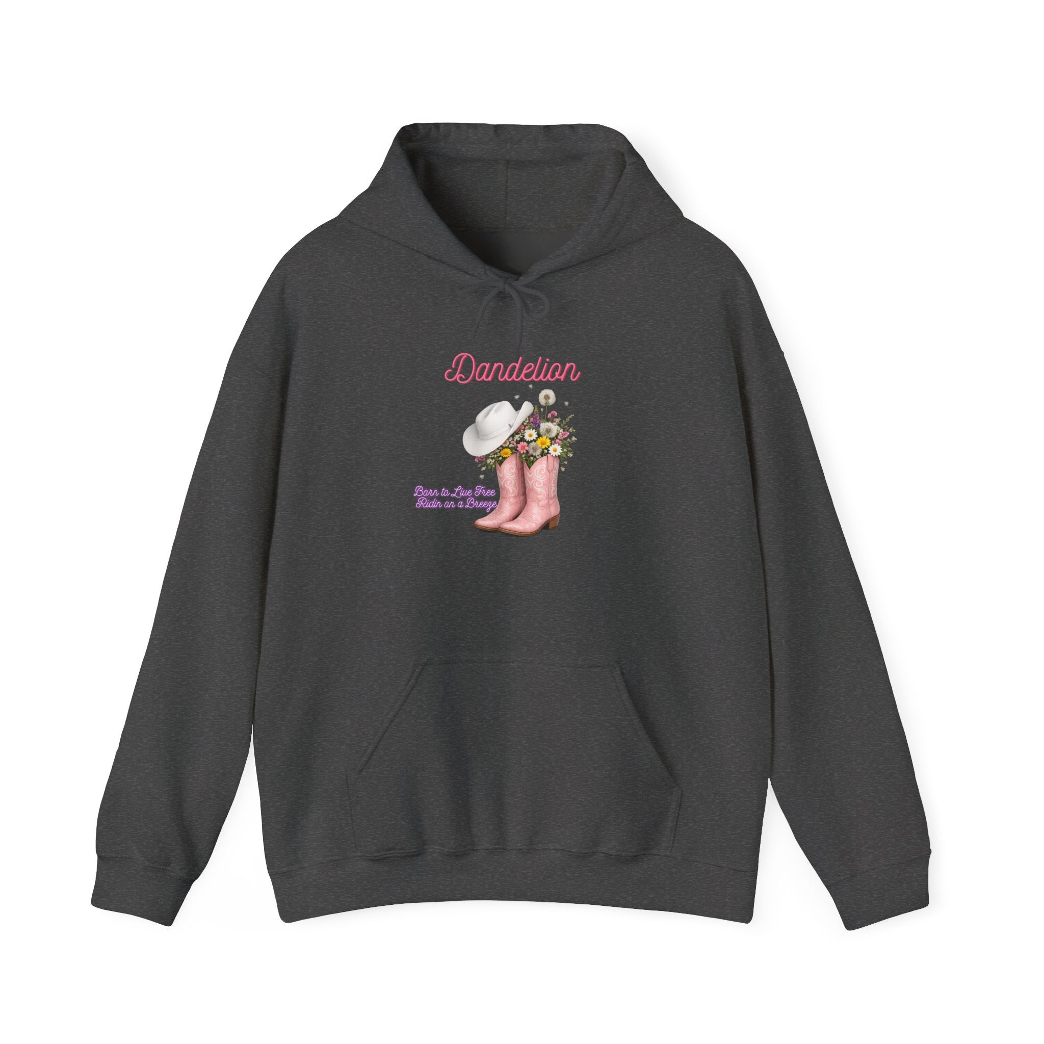 Dancer Cowboy Boots Hoodie — Pink Boots with Flowers 'Dancer' Sweatshirt