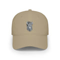 Low Profile Baseball Cap with Silver Viking Helmet Embroidery