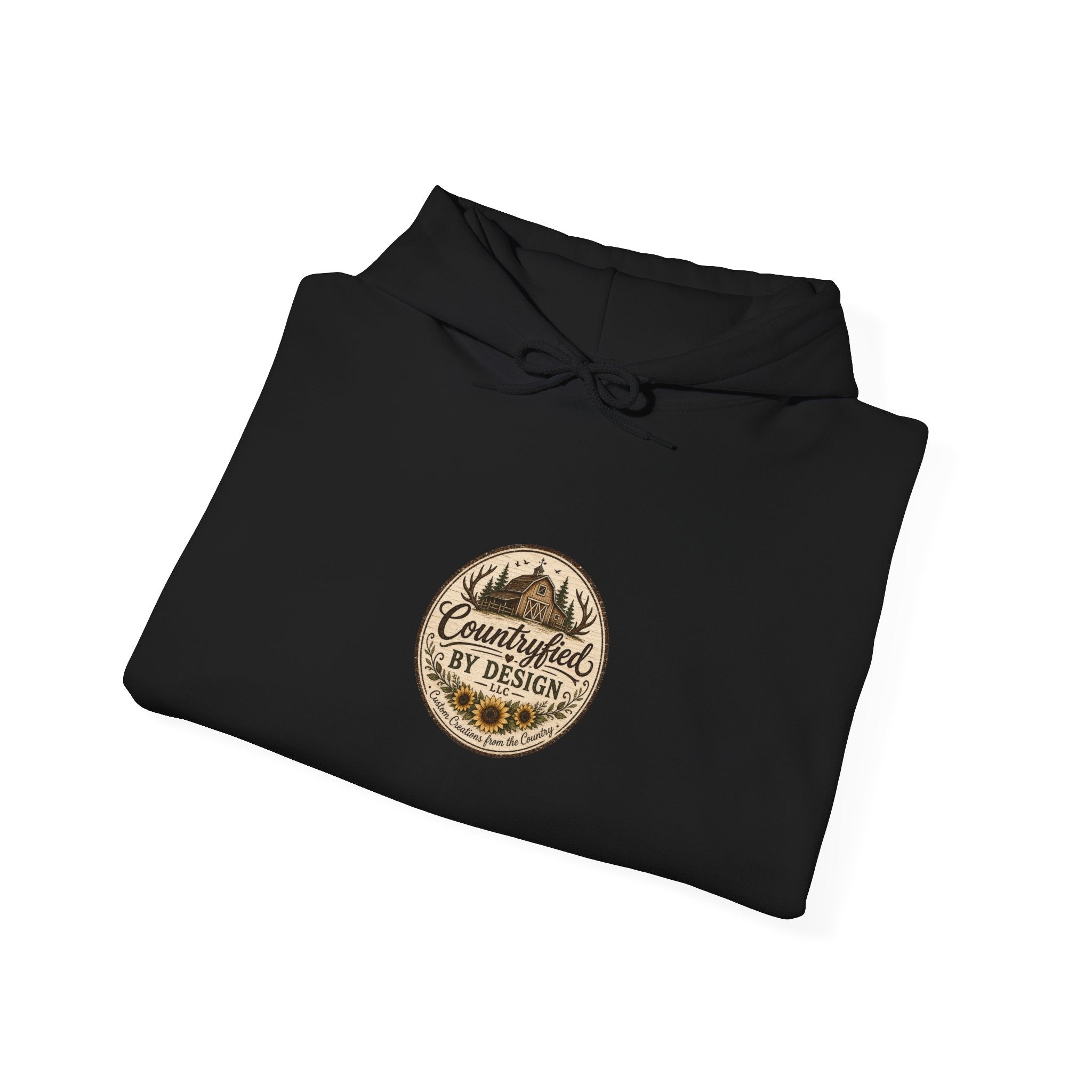Outdoor Patch Hoodie - 'Campcrafted By Design' Vintage Mountain Emblem