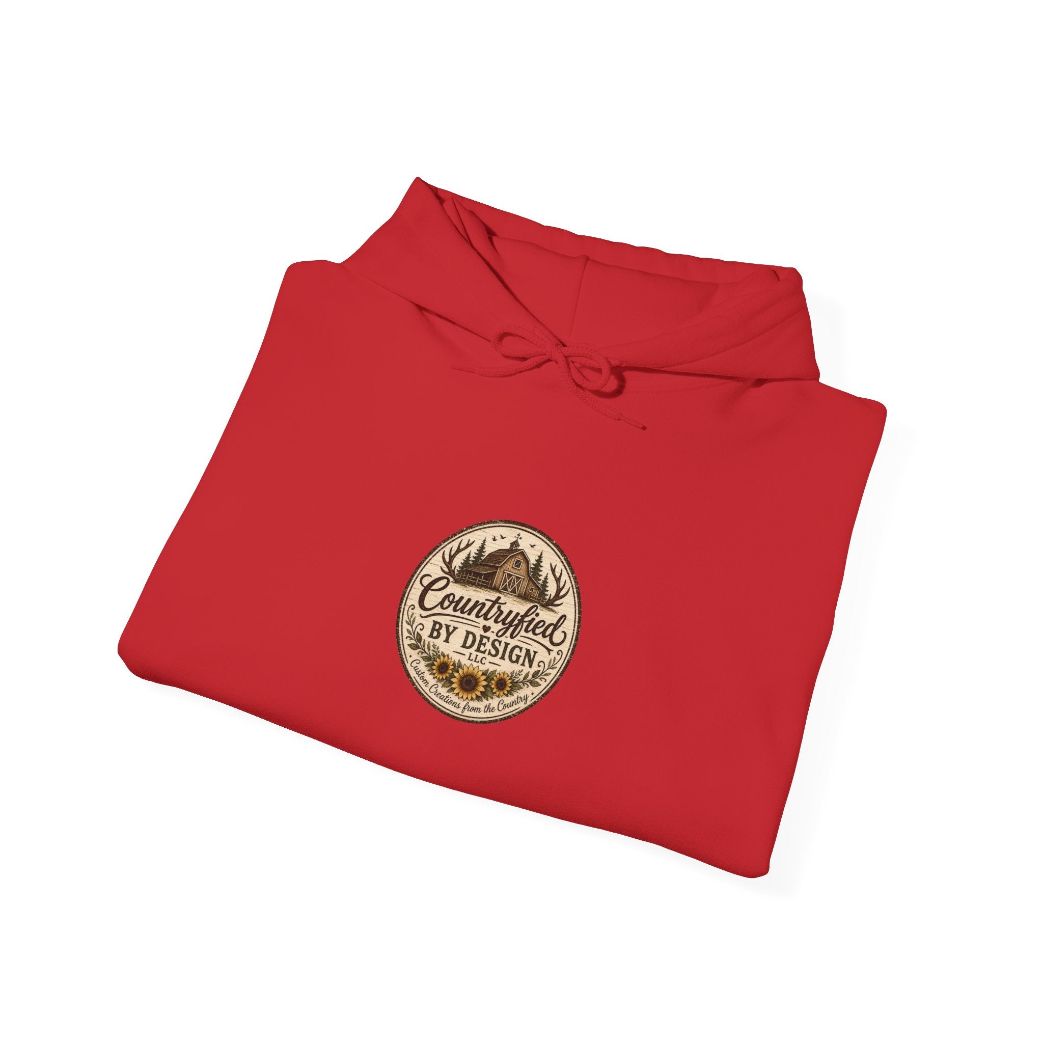 Outdoor Patch Hoodie - 'Campcrafted By Design' Vintage Mountain Emblem