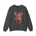 American Flag Buck Deer Sweatshirt | Patriotic Hunting Wildlife Crewneck